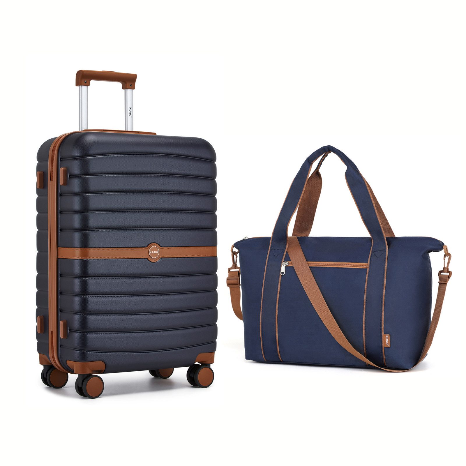 KONO Kofferset Hartschalenkoffer (55/66,5/76,5 cm Hoch)+Kabinentasche (44,5 günstig online kaufen