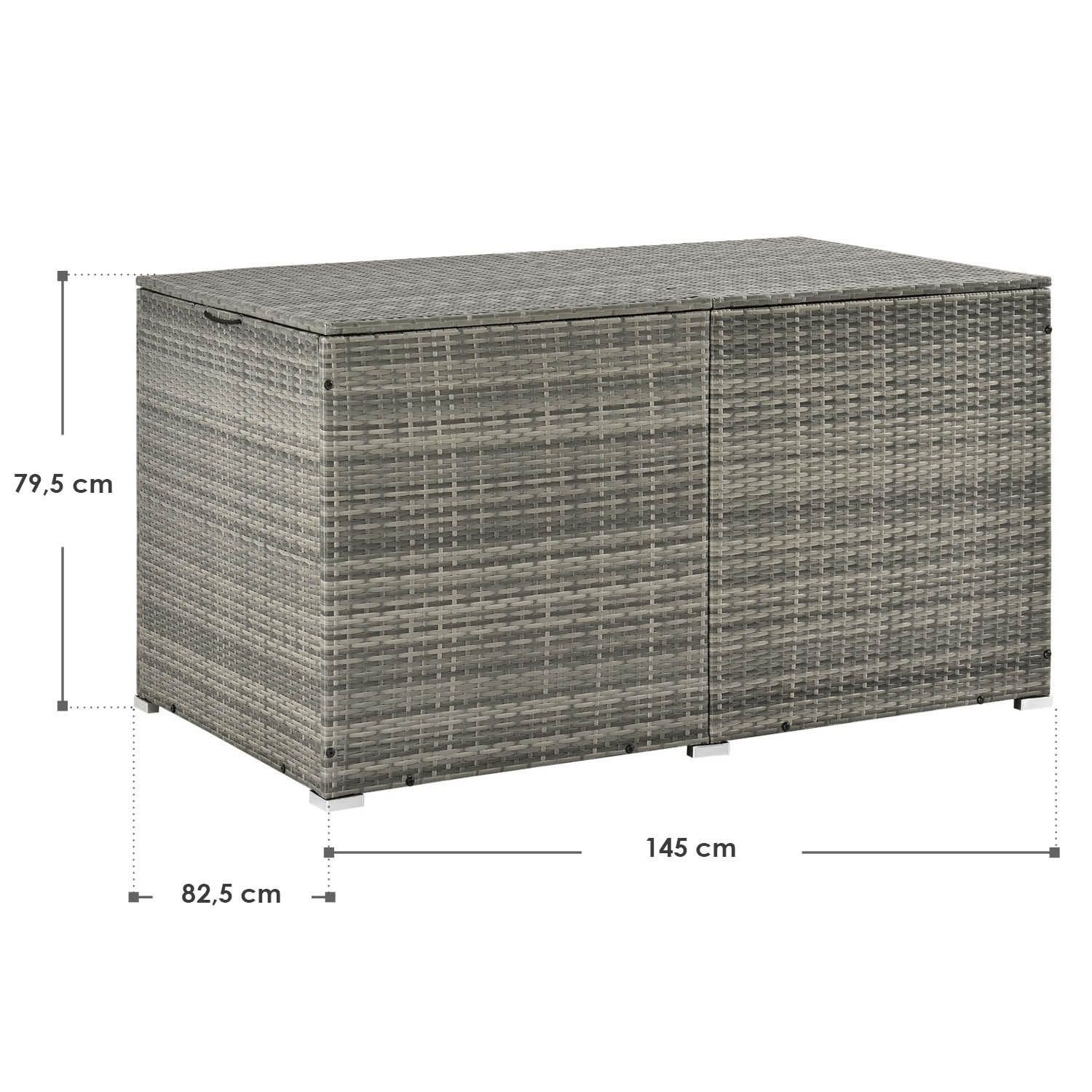 Juskys Auflagenbox Ikaria, aus Polyrattan, mit günstig online kaufen