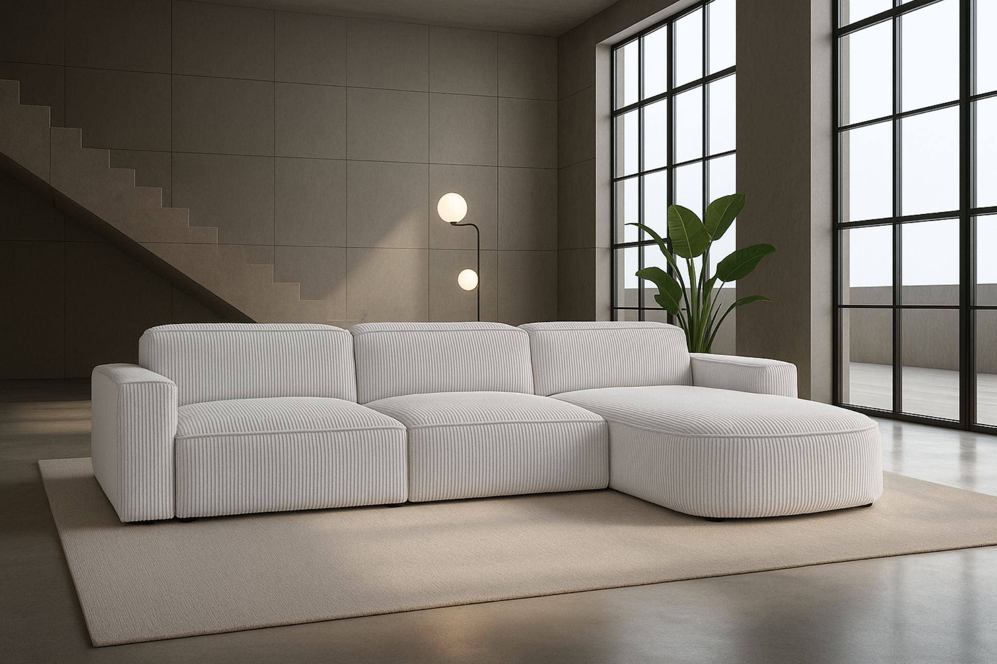 Kaiser Möbel Ecksofa Cursal Round – modulares L-Sofa mit sanften Rundungen, Einzelsofa, L-Form, modulares System, modernes Design