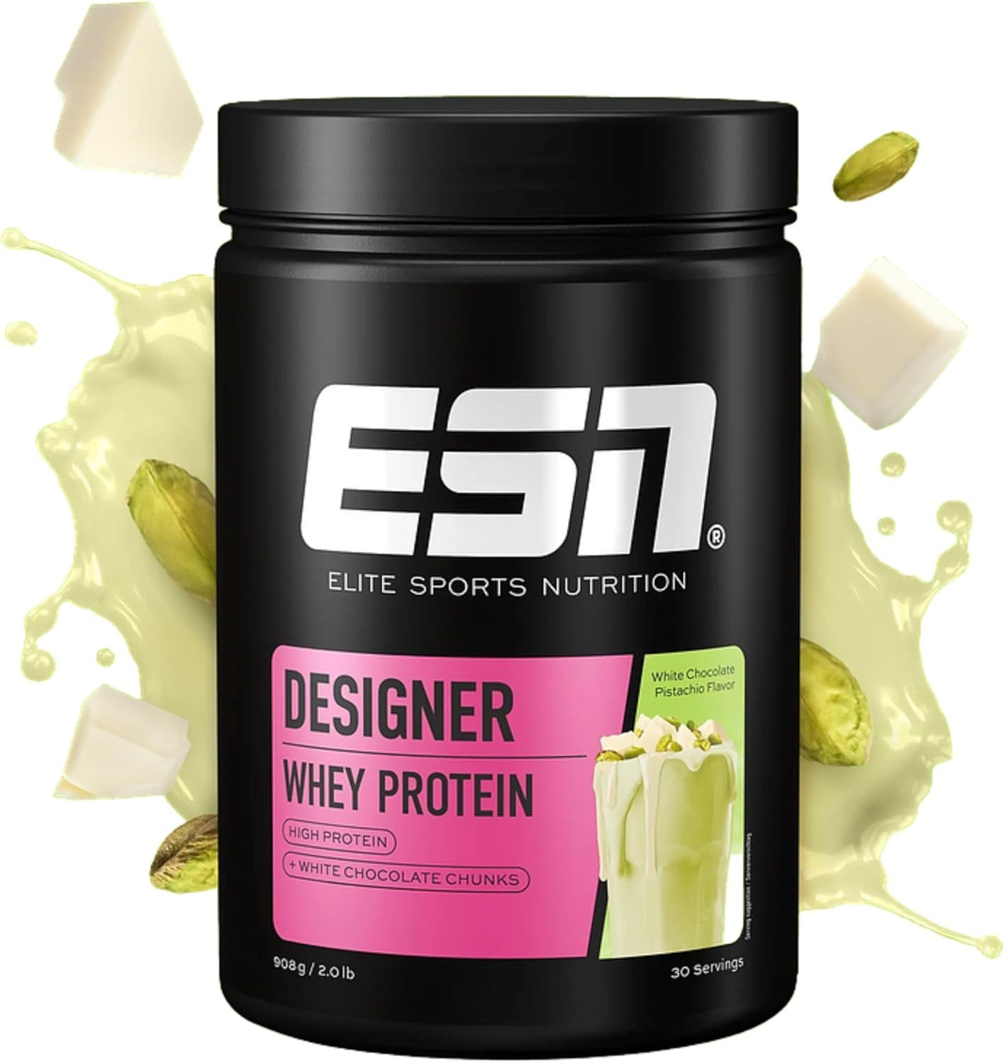 ESN ESN Designer Whey 908g - White Chocolate Pistachio Pulver