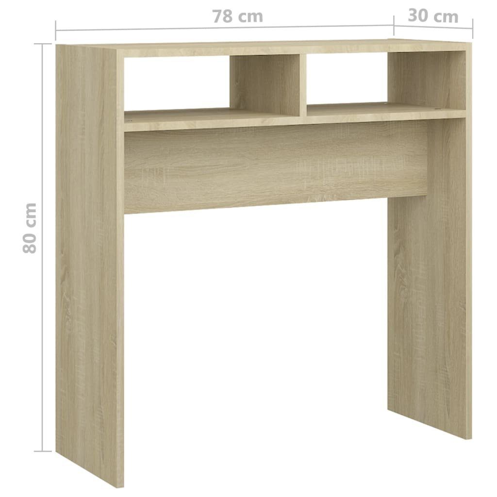 furnicato Beistelltisch Konsolentisch Sonoma-Eiche 78x30x80 Holzwerkstoff (1-St) cm
