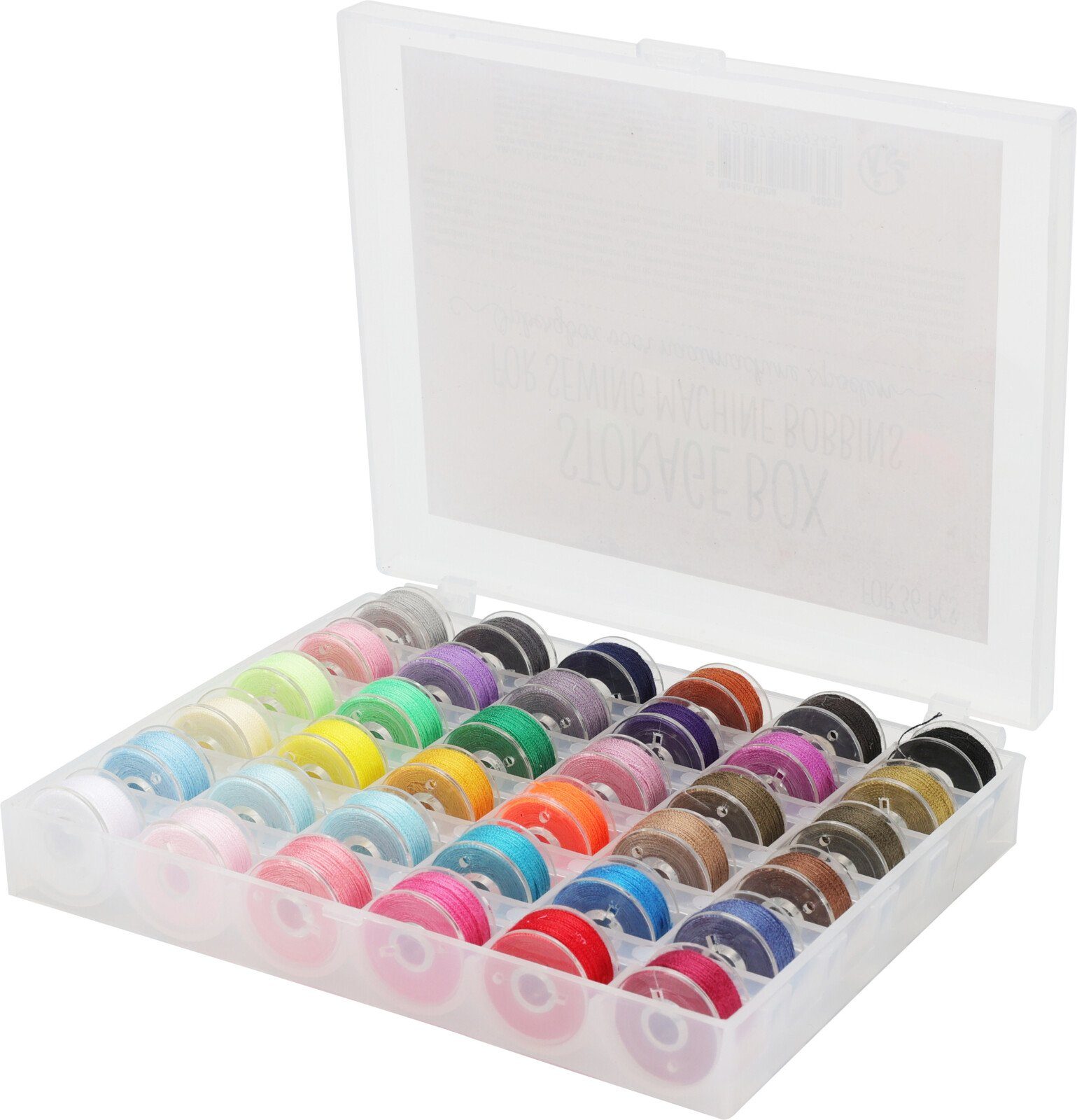 Koopman Nähspulenbox mit 36 Spulen Bunt 14x12x2,6 cm Kunststoff Nähset Nähg günstig online kaufen