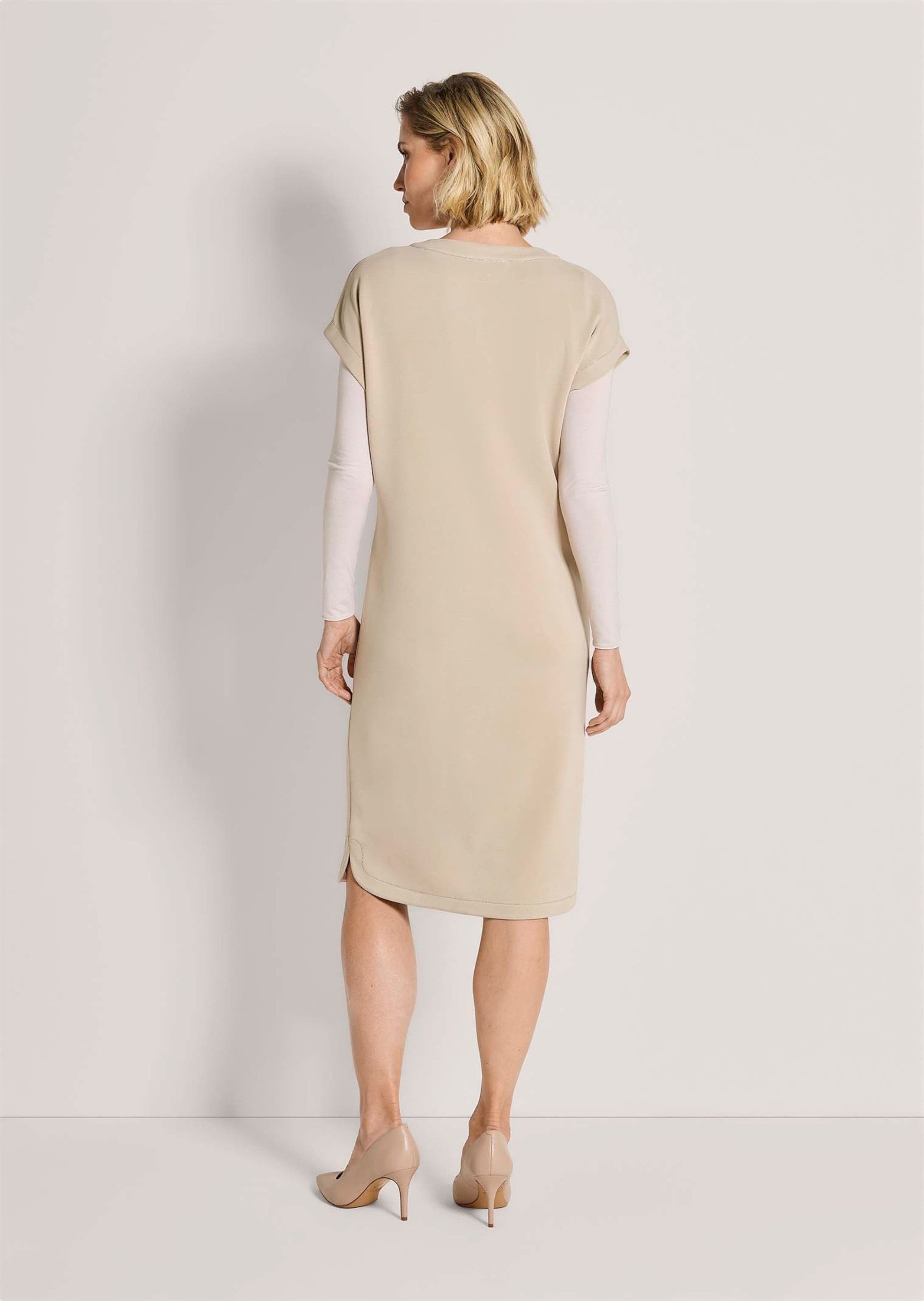 MADELEINE Midikleid Ärmelloses Sweatkleid mit Perlenband Lässig zum Überziehen für legere Alltags-Looks