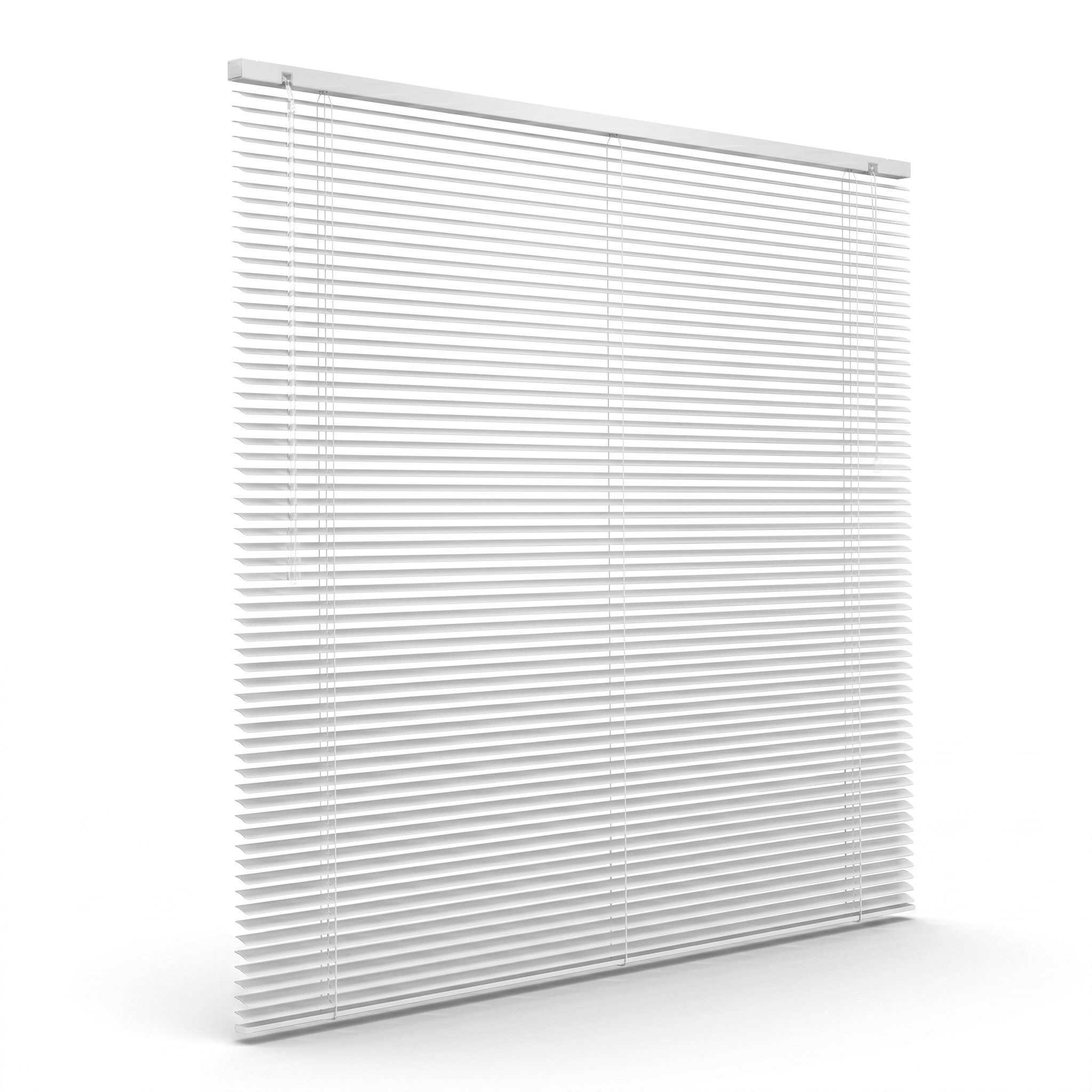 Victoria M. Jalousie Aluminium Jalousie, 45 x 130 cm, weiß matt, mit Bohrenohne Bohren, freihängend, Sicht- Licht- und Blendschutz, inkl. Klemmclips