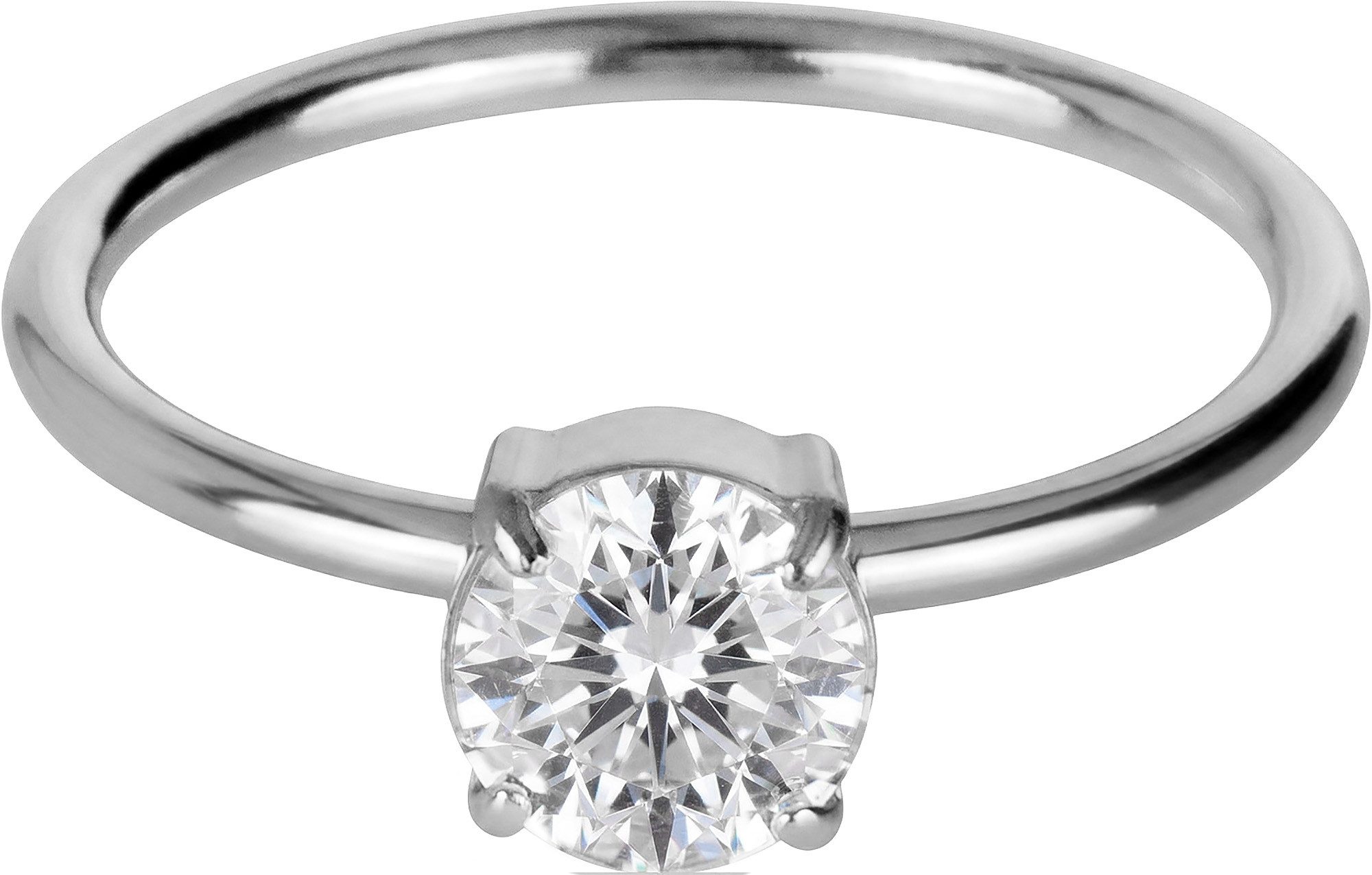 Jacques Lemans Fingerring Solitär, mit Zirkonia (synth)