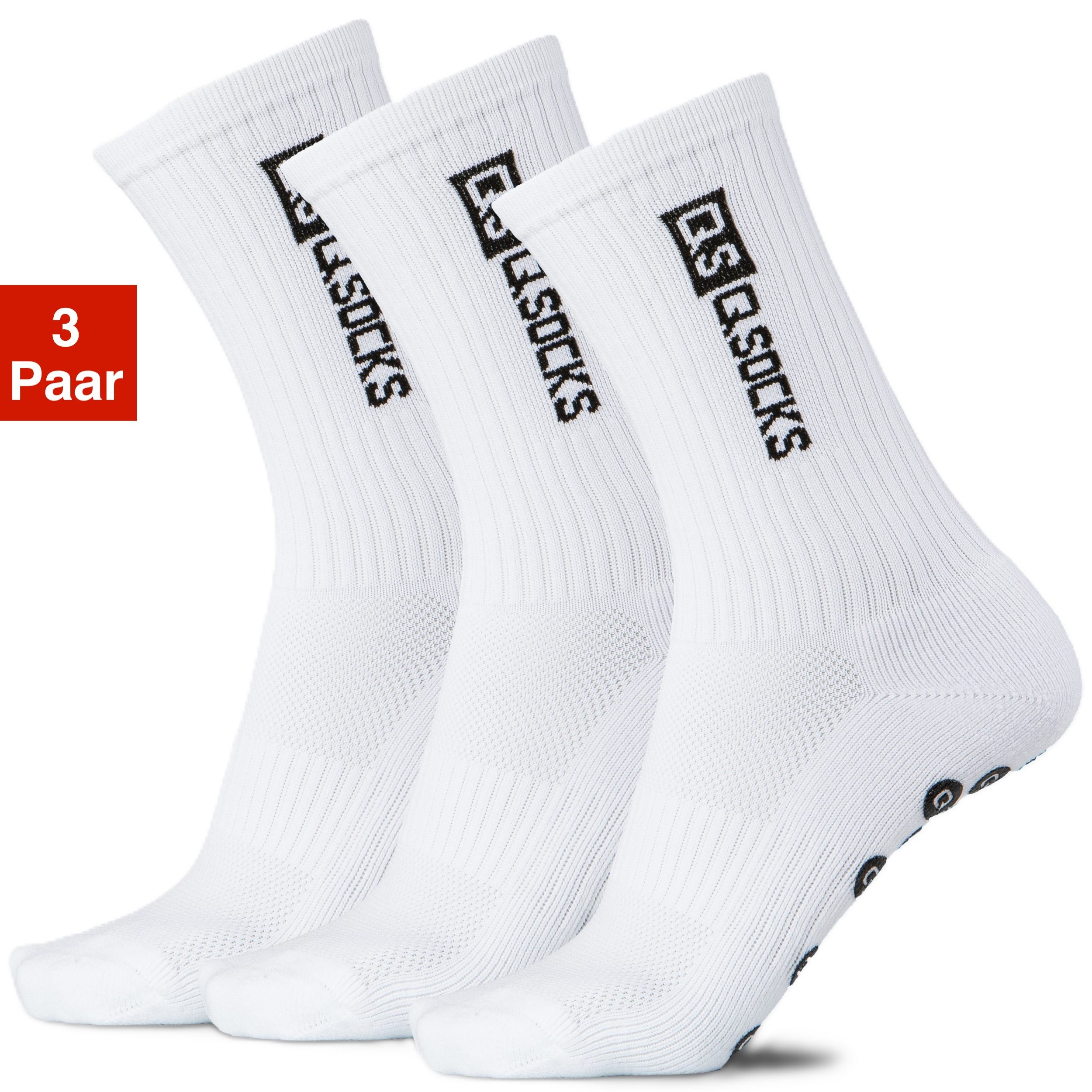 QSOCKS Sportsocken Rutschfeste Fußball Grip Socken Unisex Größe 39-46 (Pack günstig online kaufen