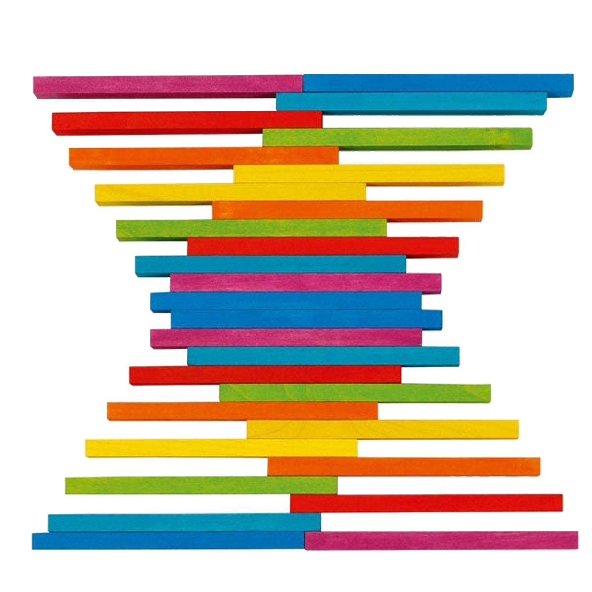 goki Stapelspielzeug Bausteine Farbenreich Regenbogen 200, (200-tlg), mit Farben auf Wasserbasis gestaltet.