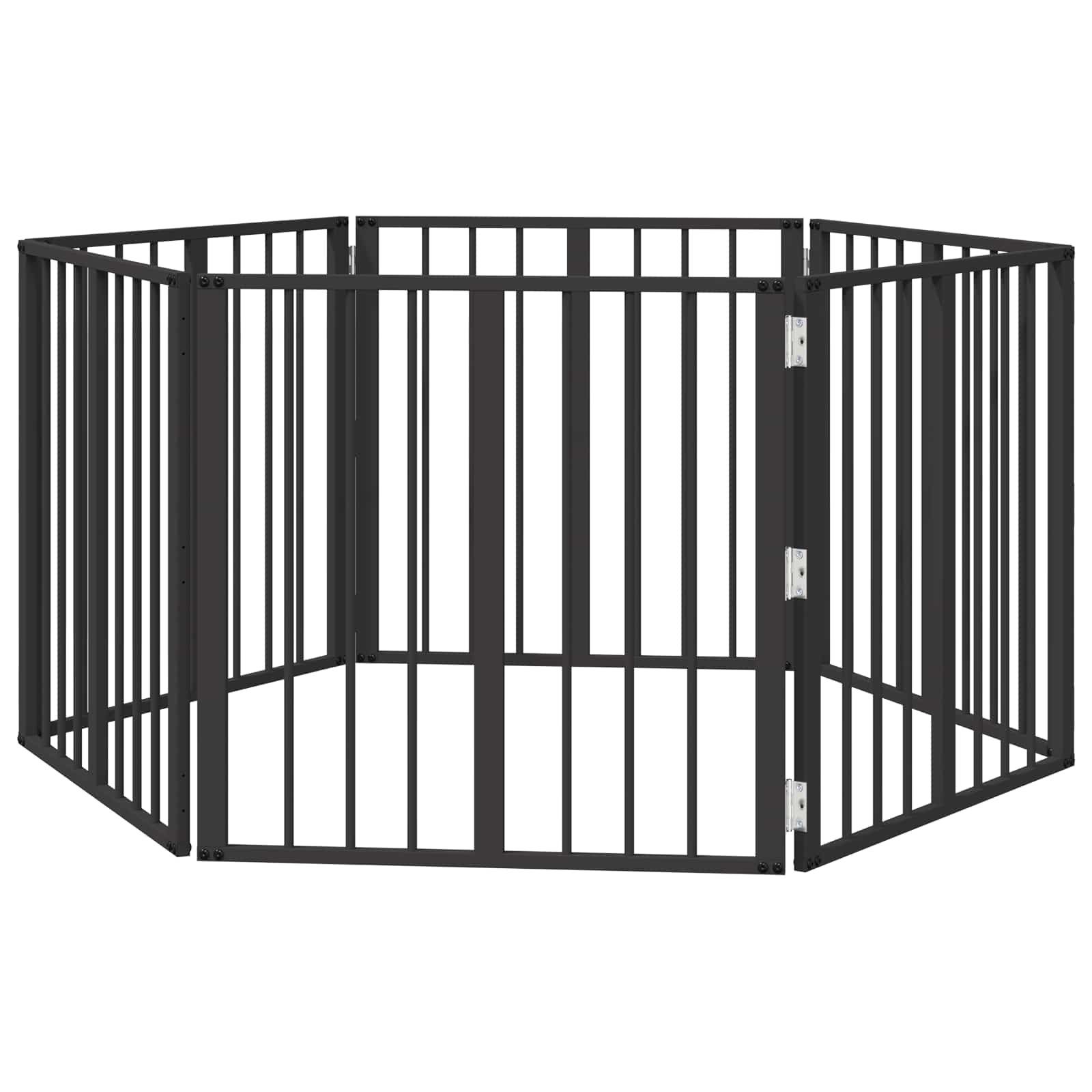 vidaXL Hundezwinger 60 x 60 cm Hunde Absperrgitter Faltbar 6-teiliges Schwarz 60x60 cm Ver