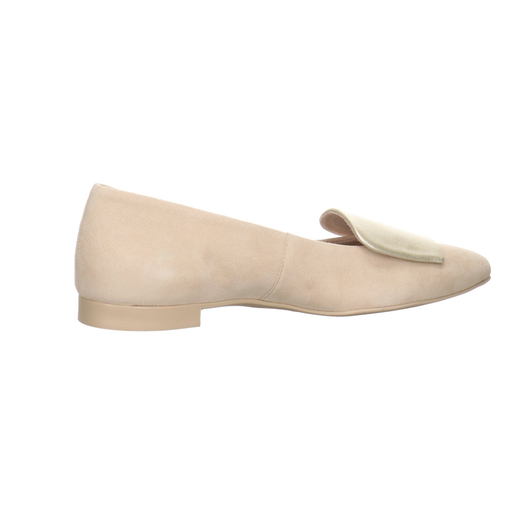 Paul Green Ballerinas Schuhe Flats Bequem Veloursleder Ballerina biscuit/palegold Ballerina