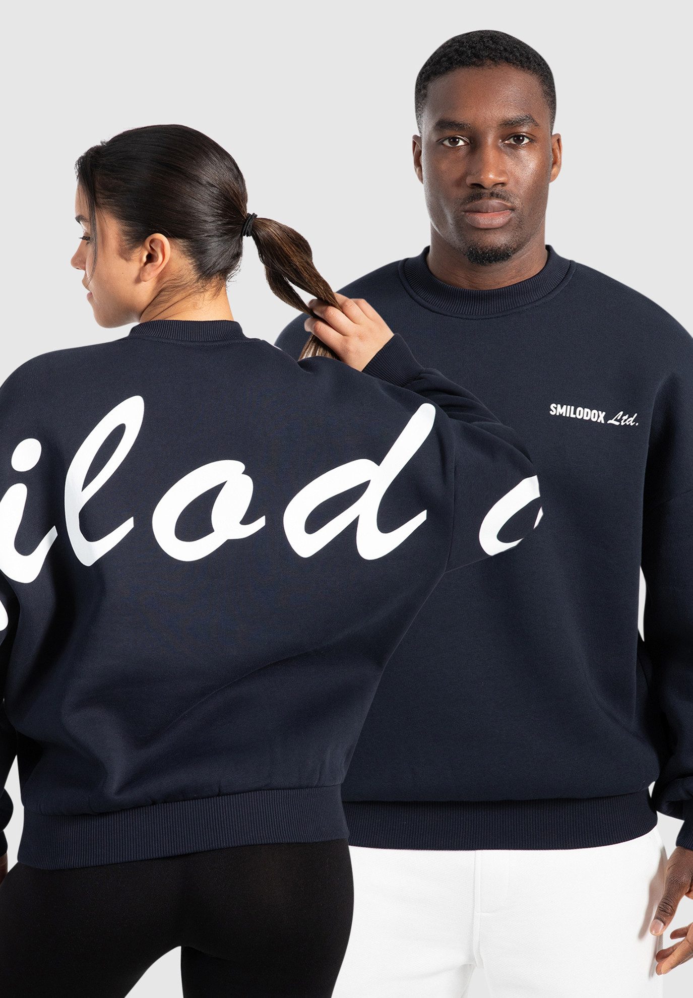 Smilodox Sweatshirt Unisex Liquid Brail, Oversize günstig online kaufen