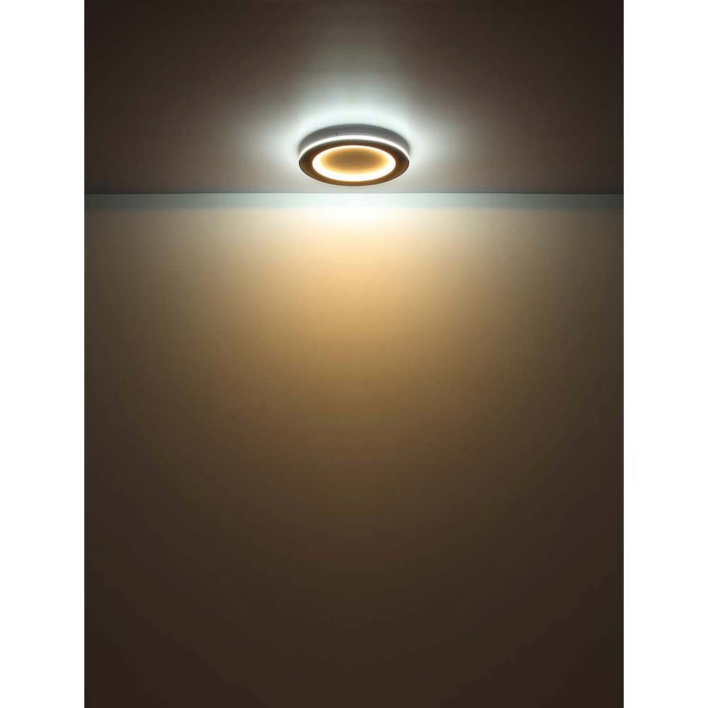 LED-Leuchtmittel fest LED Kaltweiß, verbaut, Holzoptik LED Deckenleuchte, Deckenleuchte Warmweiß, Backlight Globo Deckenlampe Tageslichtweiß, Schlafzimmerlampe