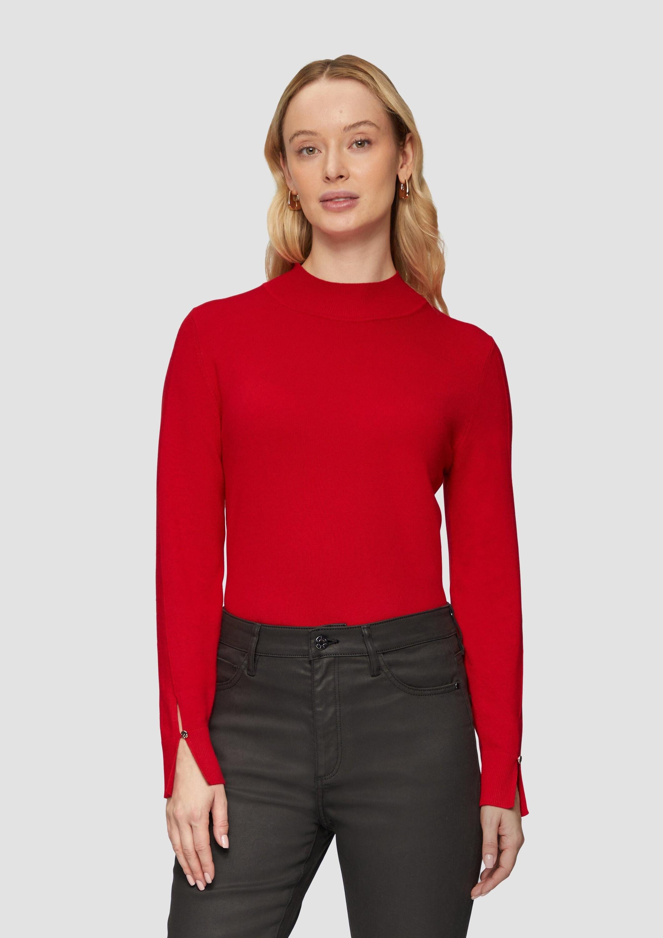 s.Oliver Longpullover Strickpullover Strickpullover mit Schlitz günstig online kaufen