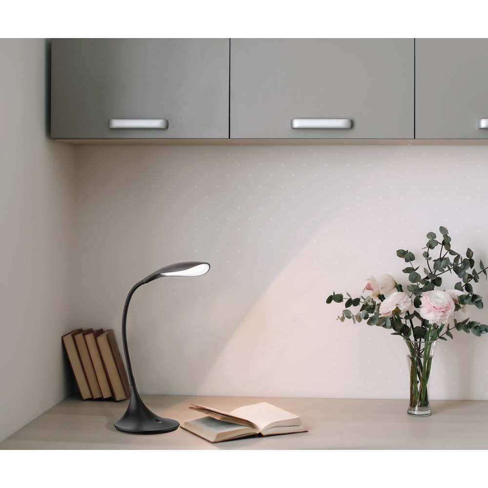 FISCHER & HONSEL Schreibtischlampe, LED-Leuchtmittel fest verbaut, Warmweiß, Tischlampe Schreibtischleuchte Nachttischlampe Touchdimmer LED