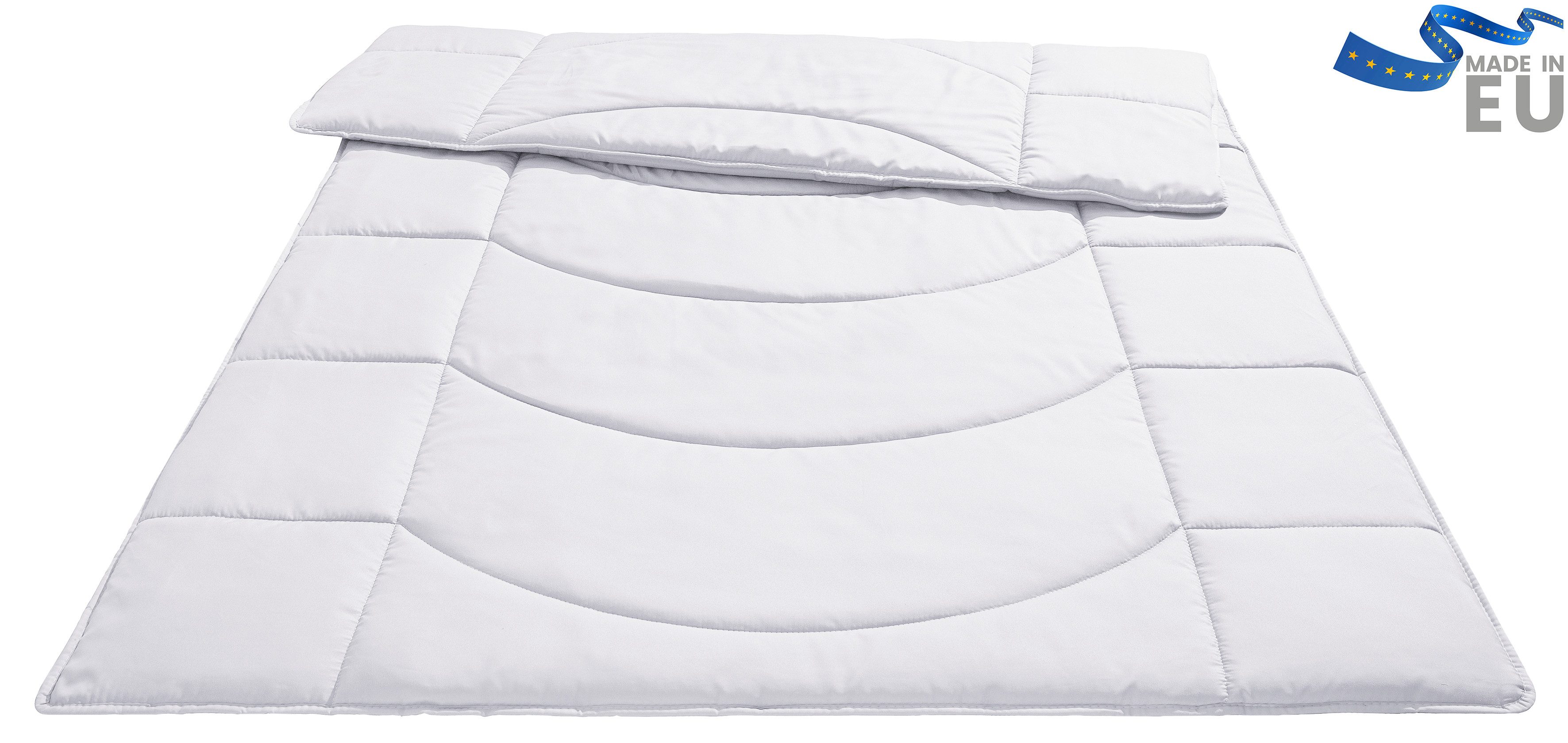 OTTO home Microfaserbettdecke Microlux, Bettdecke 135x200 cm und Übergrößen bis 240x220cm, Füllung: Feuchtigkeitsregulierende 3D Klimafaser (Polyester), Bezug: Microfaser-Feinbatist, fest versteppter Bezug - keine Bettwäsche nötig, Sommer, Winter