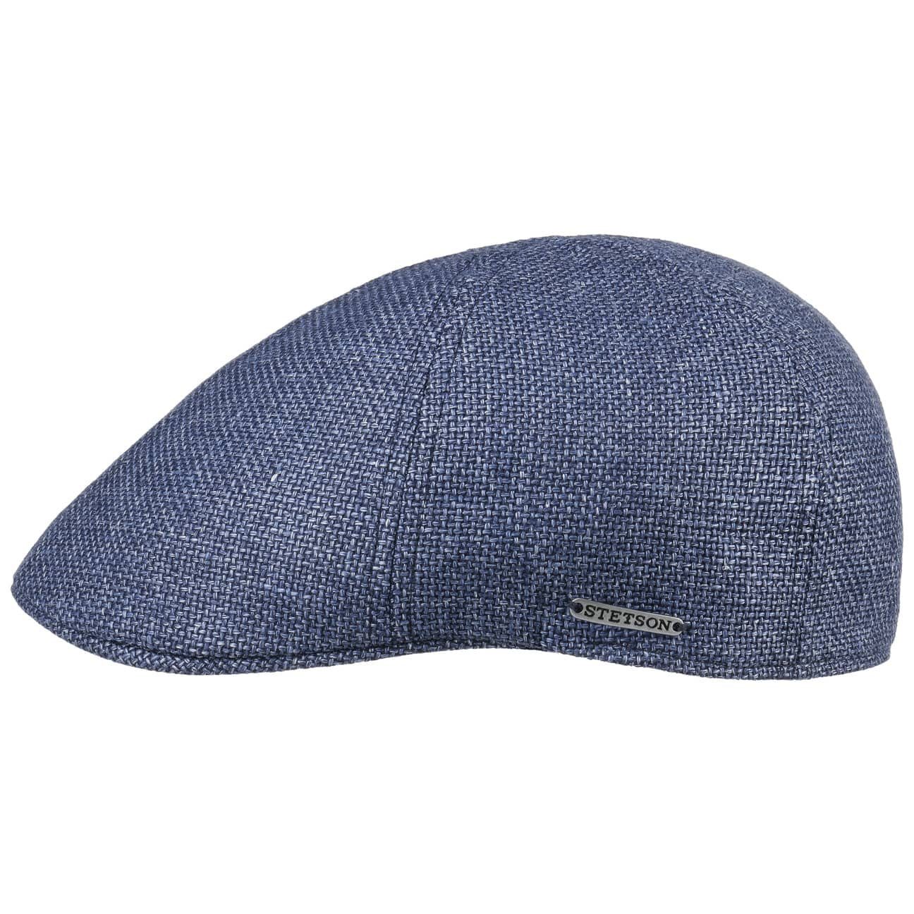 Stetson Flat Cap (1-St) Schirmmütze EU mit Schirm, blau-meliert Made the in