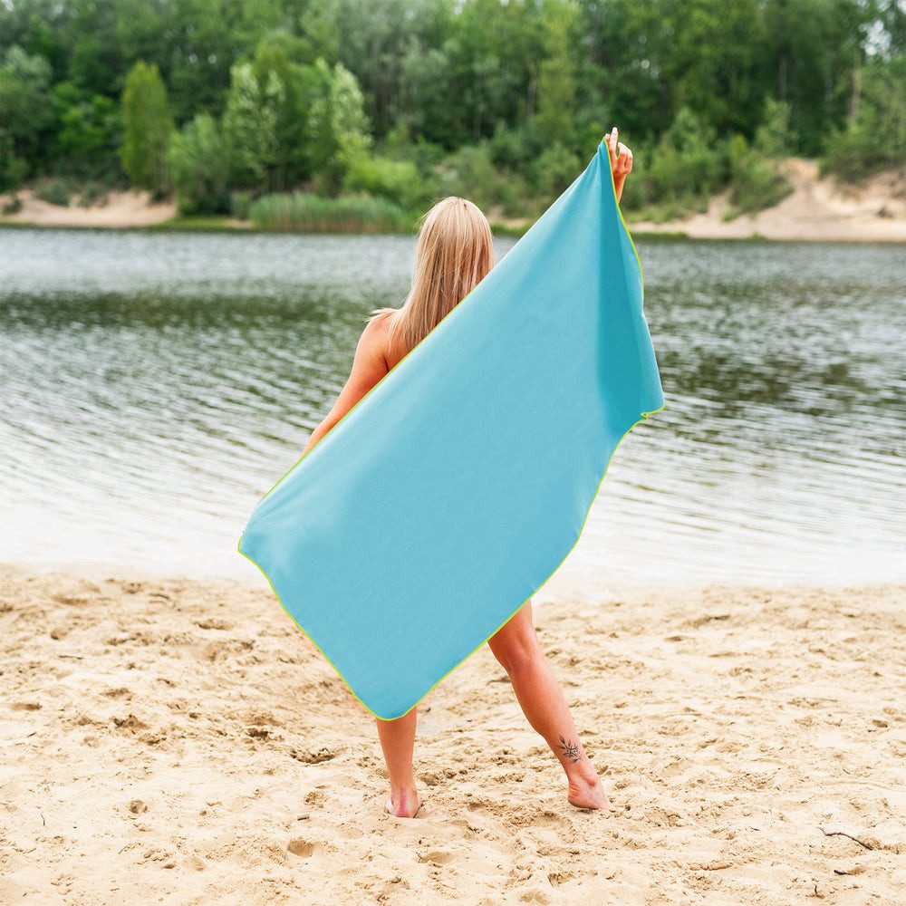 Nils Reisehandtuch Sporthandtuch Badetuch Mikrofasertuch (Mikrofaser, 70.0x140.0 cm, Spar-Set, 1-tlg., 140 x 70 cm saugfähig, saugfähig, schnelltrocknend, gesäumt, 208 g)