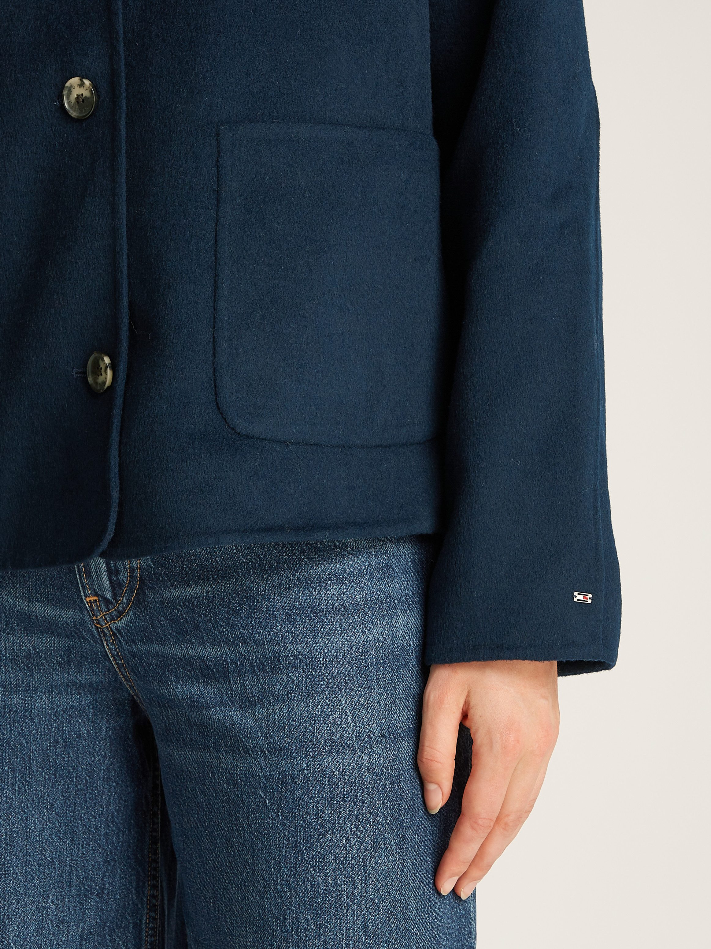 Tommy Hilfiger Bomberjacke DF WOOL BOMBER JACKET mit Wollanteil