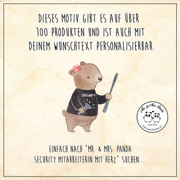 Mr. & Mrs. Panda Notizbuch Security Mitarbeiterin Herz - Transparent - Geschenk, Schreibbuch, Kl Mr. & Mrs. Panda, Personalisierbar