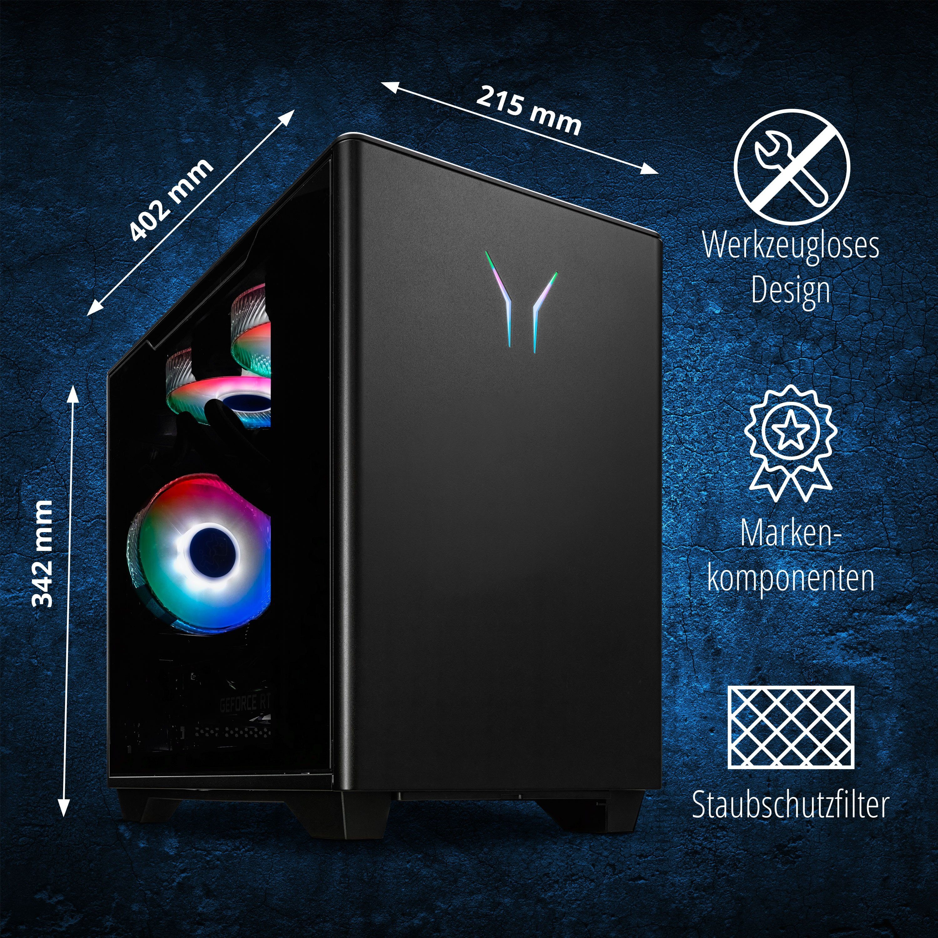 ERAZER Core Gaming PC ERAZER Bandit P20 (MD340054) Gaming-PC (Intel Core Ultra 7, NVIDIA GeForce RTX 5060, 32 GB RAM, 2000 GB SSD, BANDIT_P20)
