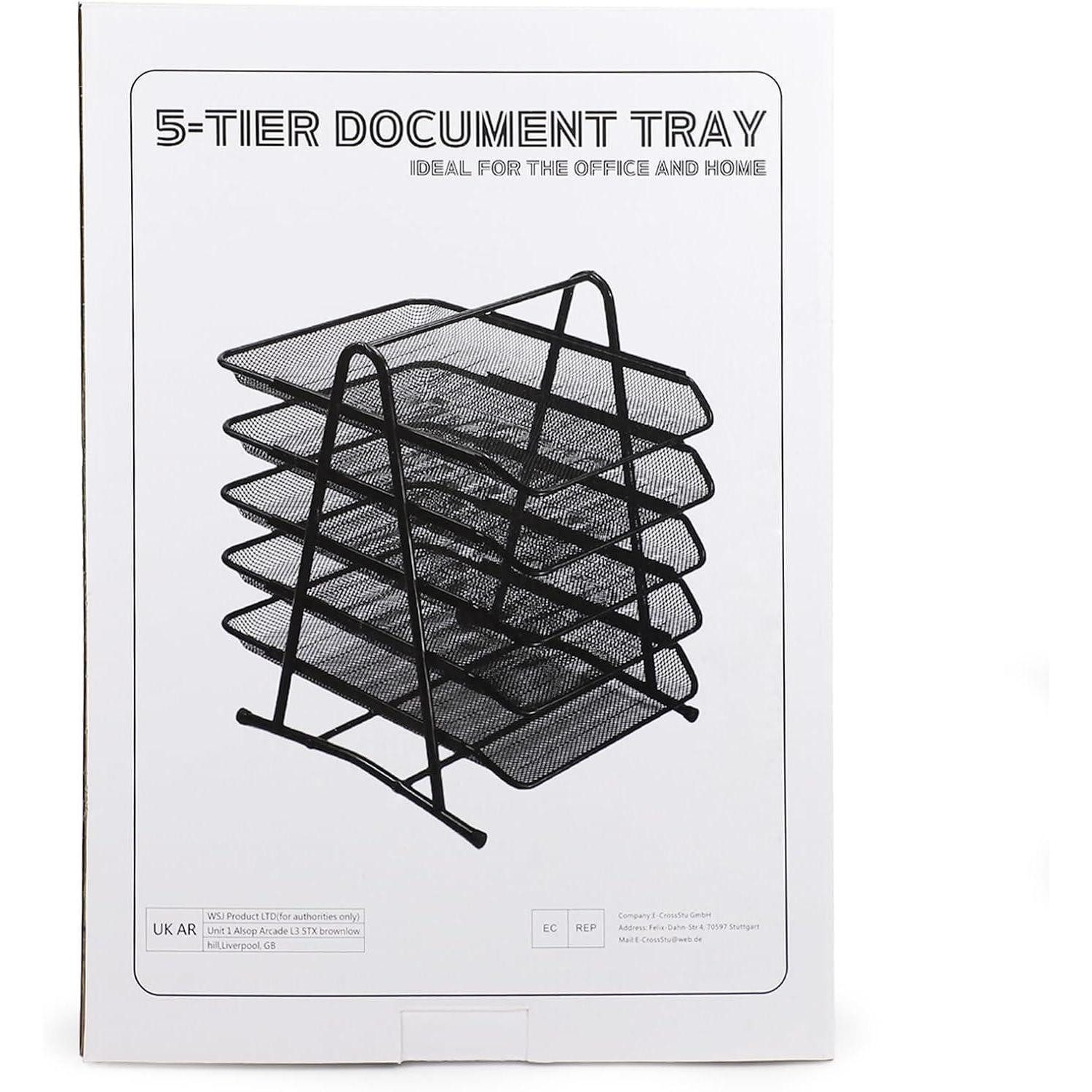 LuxusKollektion Briefablage Briefablage Metall 5-Tier Organizer Dokumentenablage Papierablage