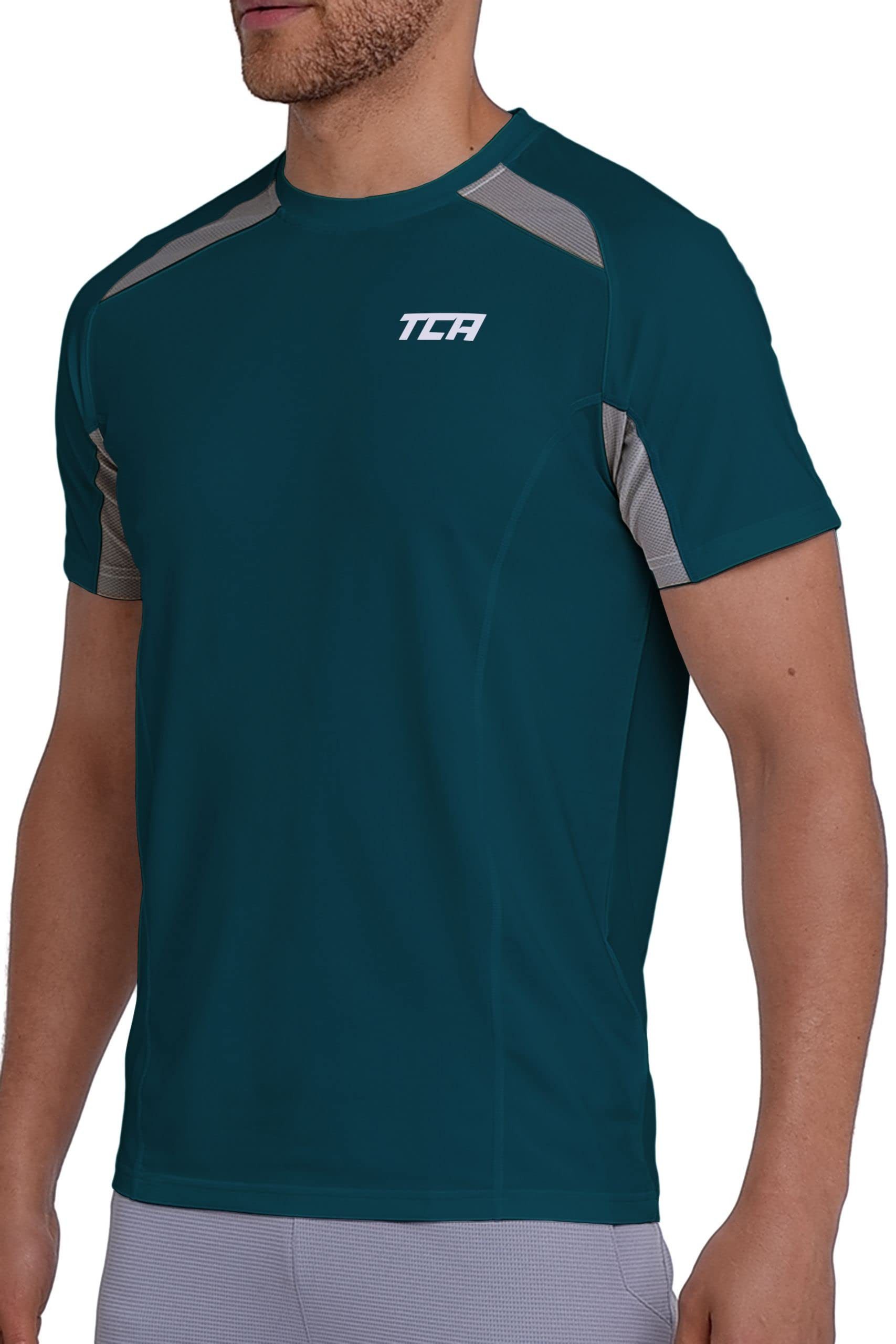 TCA Trainingsshirt TCA Herren Quickdry Sportshirt - Grün (1-tlg) günstig online kaufen