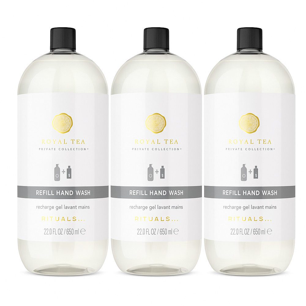 Rituals Flüssigseife Rituals Royal Tea Refill Hand Wash 3er Set, 1-tlg., Vorteilspack mit drei Nachfüll-Handseifen