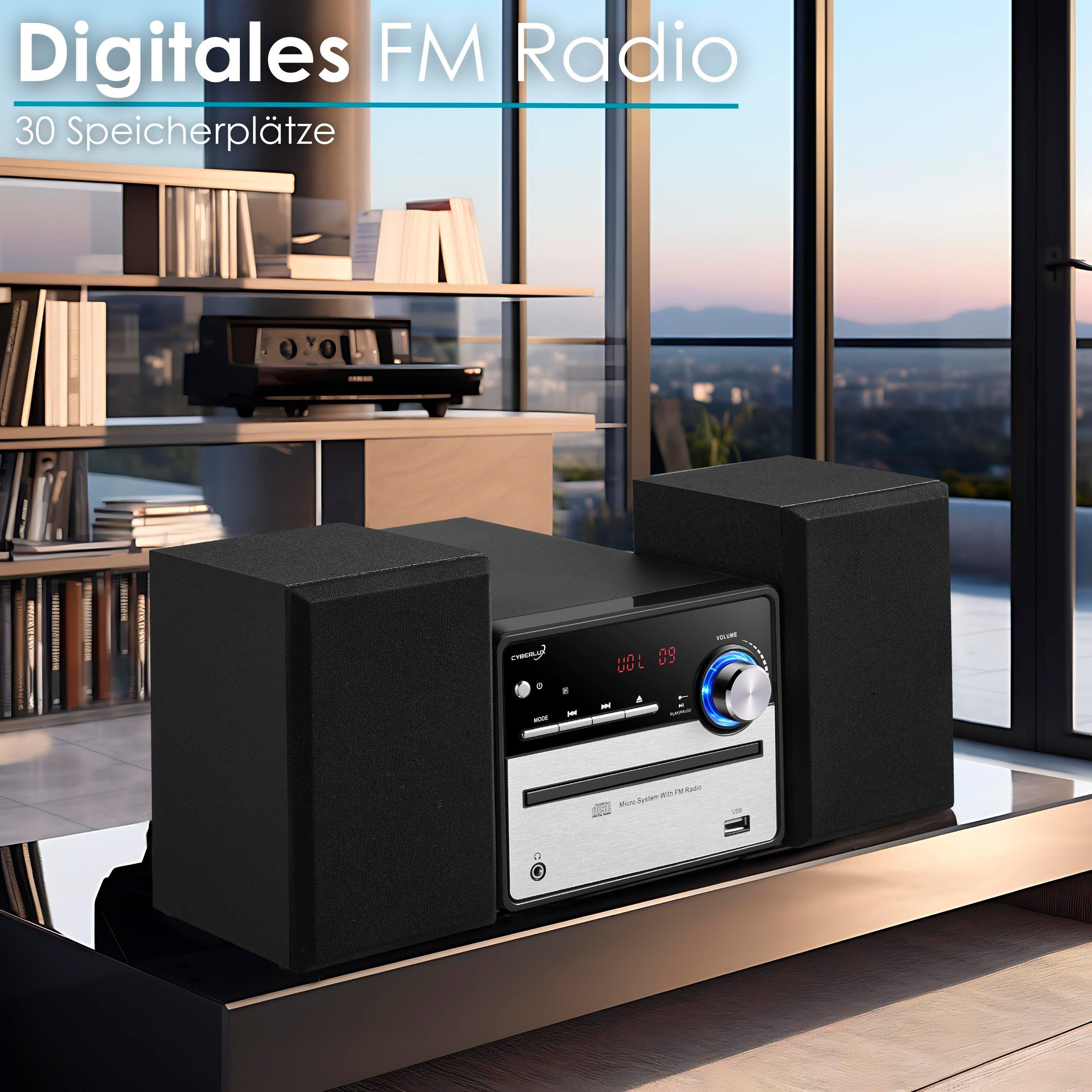 Cyberlux CL-3120 Stereoanlage (Digitales FM Radio, 4 W, Digitales FM Radio,Fernbedienung,LED Display,USB) – Bild 3 von 5