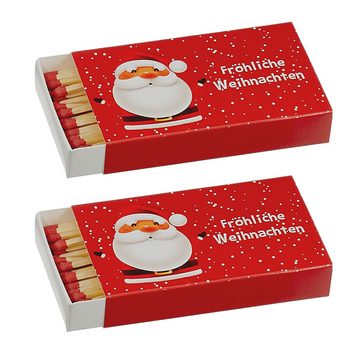 CEPEWA Feuerzeug Streichhölzer 'Frohe Weihnachten' 8er Set 4 Motive 12,5x2x6,5cm Karton