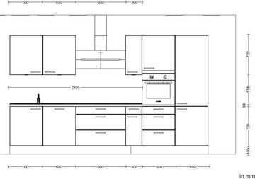 nobilia® Küchenzeile "Riva premium", vormontiert, Ausrichtung wählbar, Breite 360 cm, ohne E-Geräte