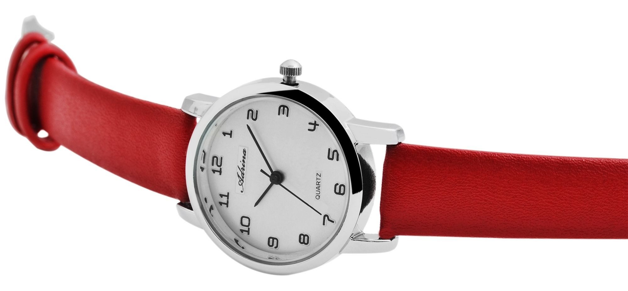 Adrina Quarzuhr AR0032 Lederimitationsarmband, versch. Farben, Damenuhr Led günstig online kaufen