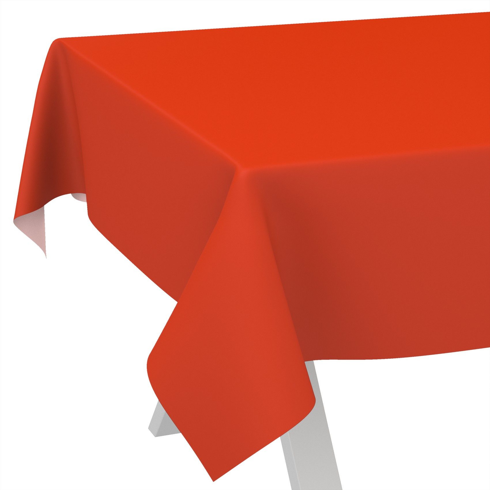ANRO Tischdecke Wachstuchtischdecke abwaschbar UNI auch als Gartentischdecke (Einzelstück 1-tlg), wasserabweisend pflegeleicht Textil-Optik Rot 100x140cm