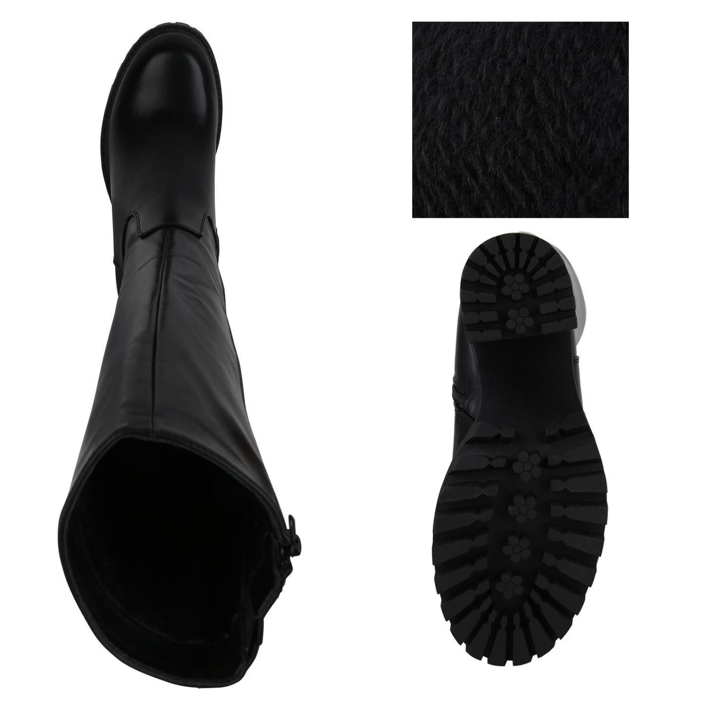 VAN HILL 840752 Stiefel Damen Leicht Gefütterte Klassische Stiefel Profil-Sohle