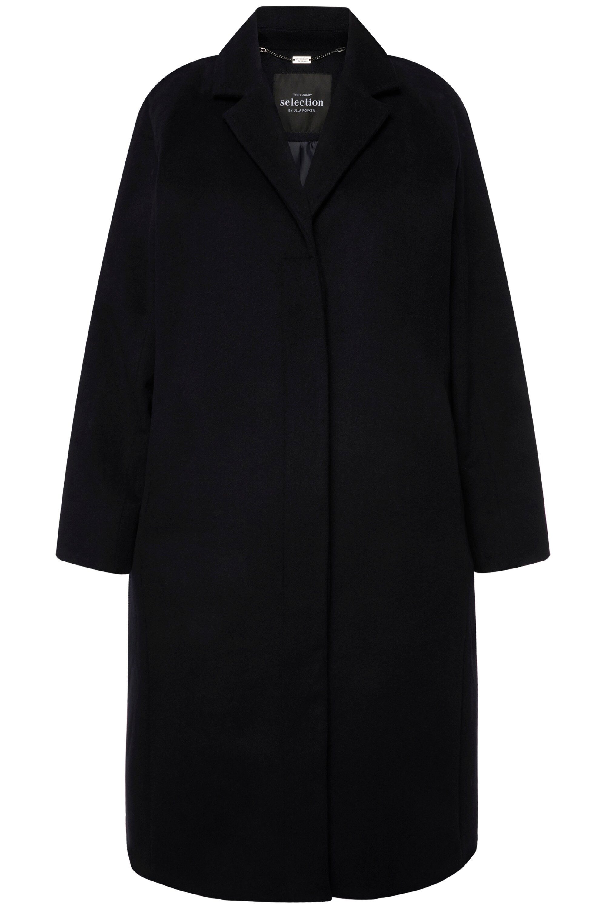 Ulla Popken Wintermantel Mantel Schusterstich Reverskragen Knopfleiste günstig online kaufen
