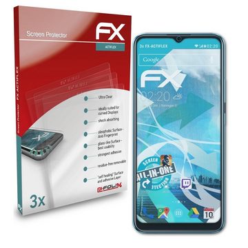 atFoliX Schutzfolie Displayschutzfolie für Realme C21, (3 Folien), Ultraklar und flexibel