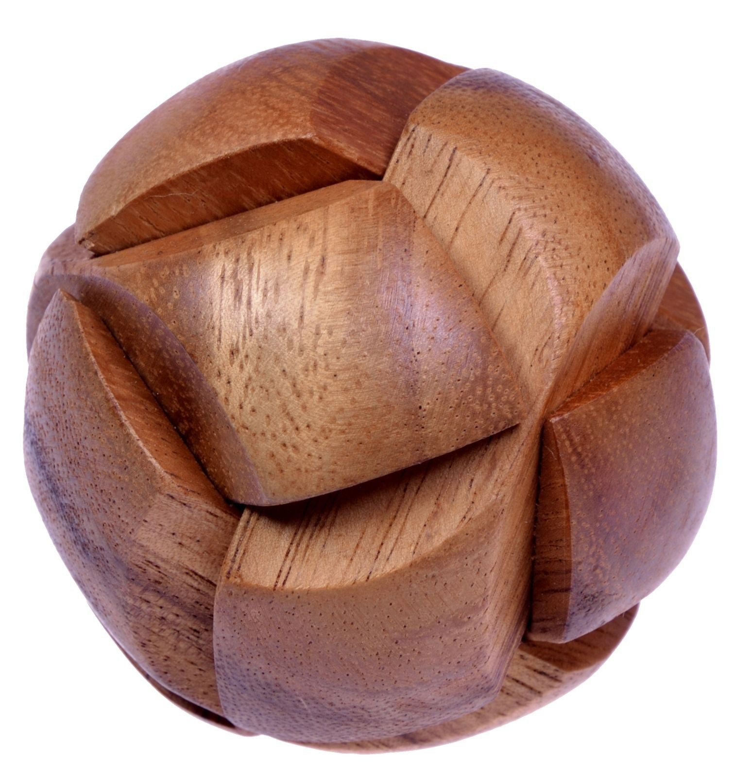 LOGOPLAY 3D-Puzzle Ball, Puzzleteile, Ball 3D Puzzle Kugel Ø 7 cm Mittelschweres Knobelspiel aus Samena-Holz