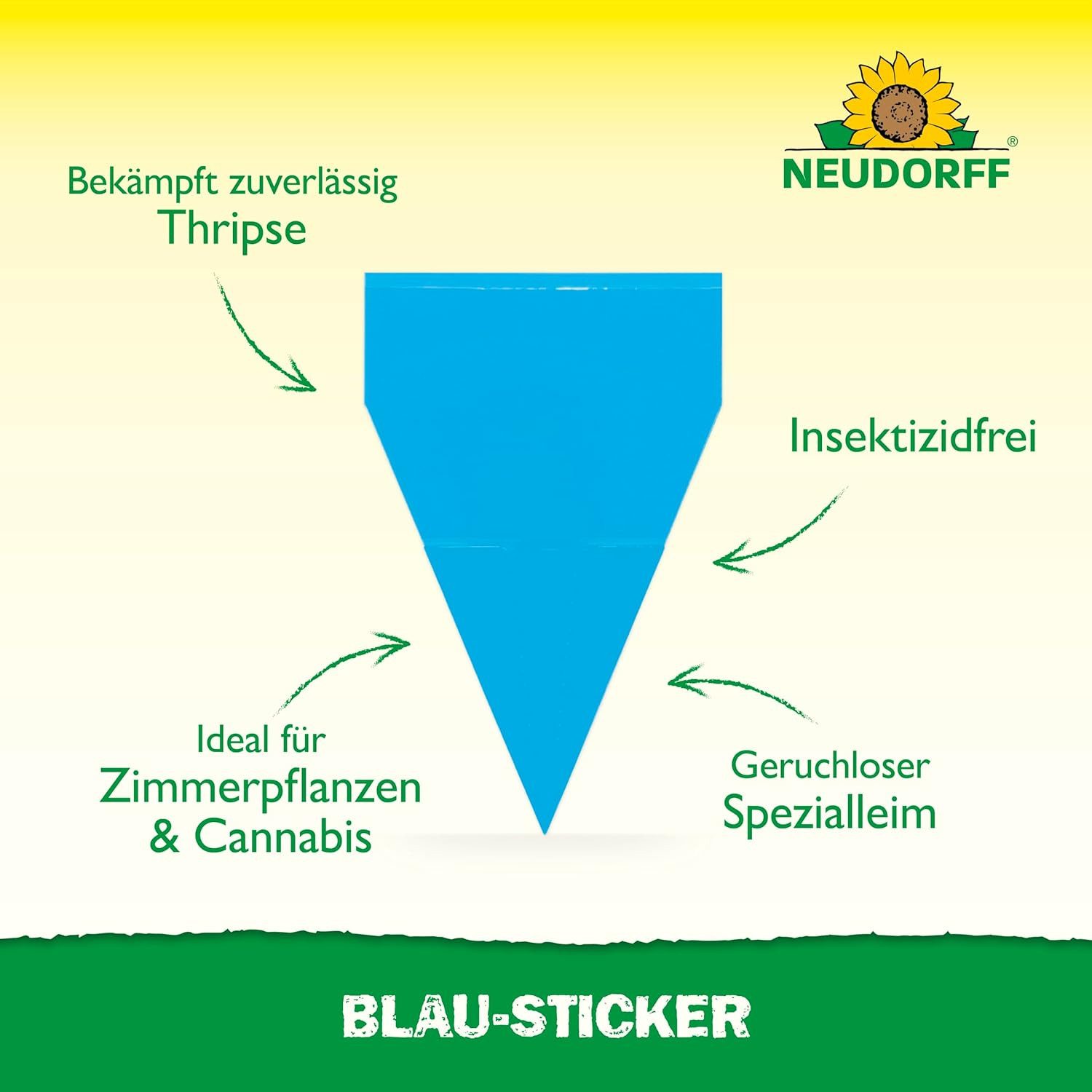 Neudorff Klebefalle Neudorff Blau-Sticker 10 Stück, Insektizidfrei Geruchlo günstig online kaufen