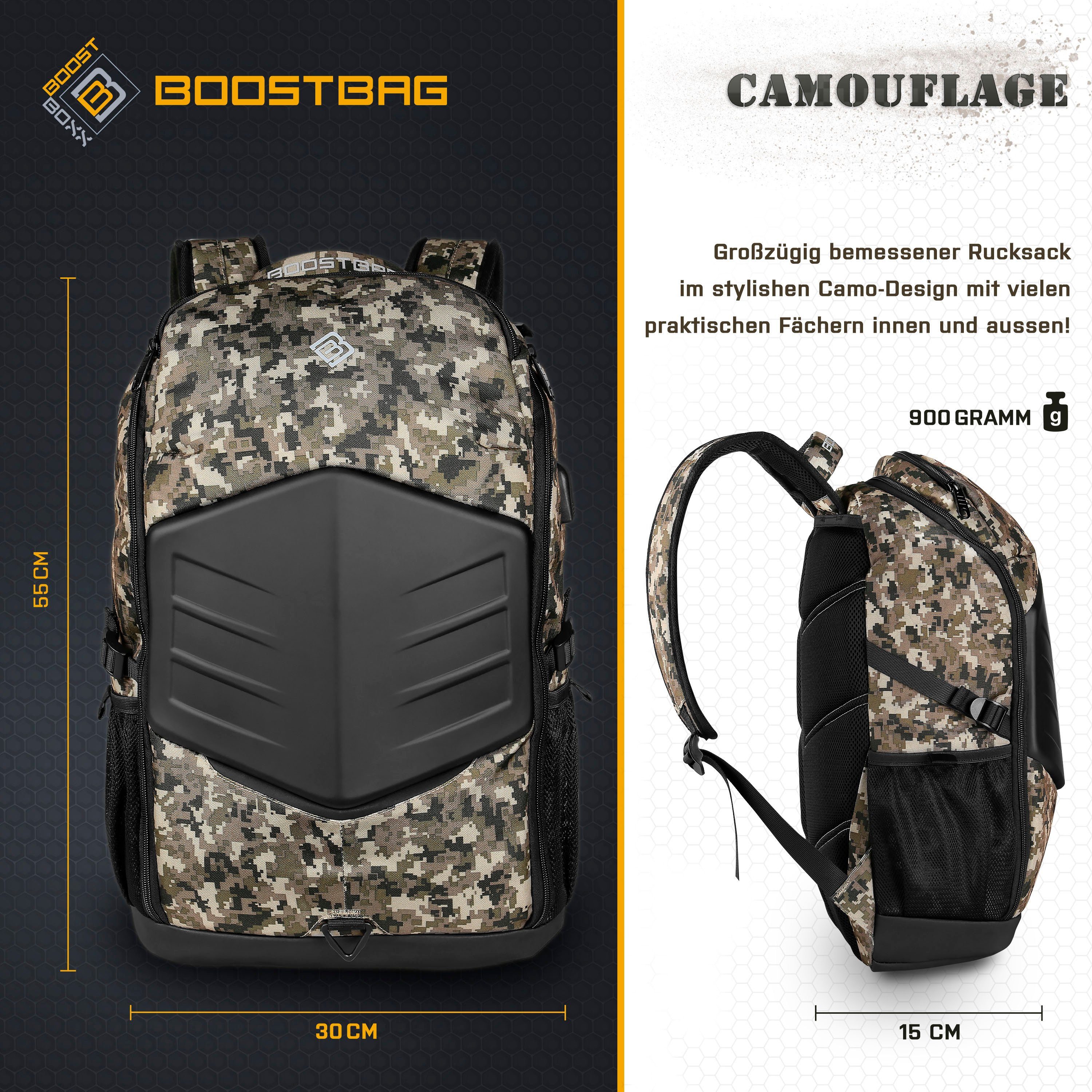 BoostBoxx Laptoprucksack Boostbag Camouflage günstig online kaufen