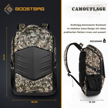 BoostBoxx Laptoprucksack Boostbag Camouflage