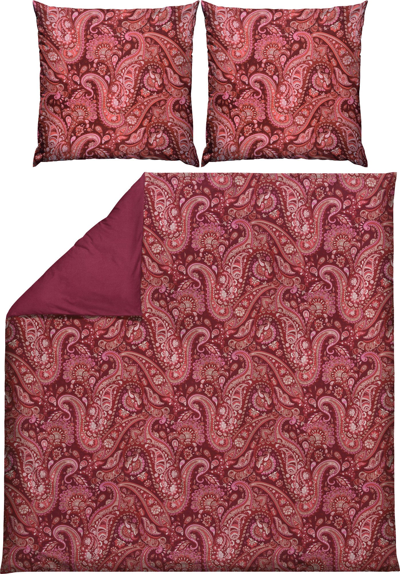 REDBEST Bettwäsche Bettwäsche, Mako-Satin, Satin Paisley günstig online kaufen
