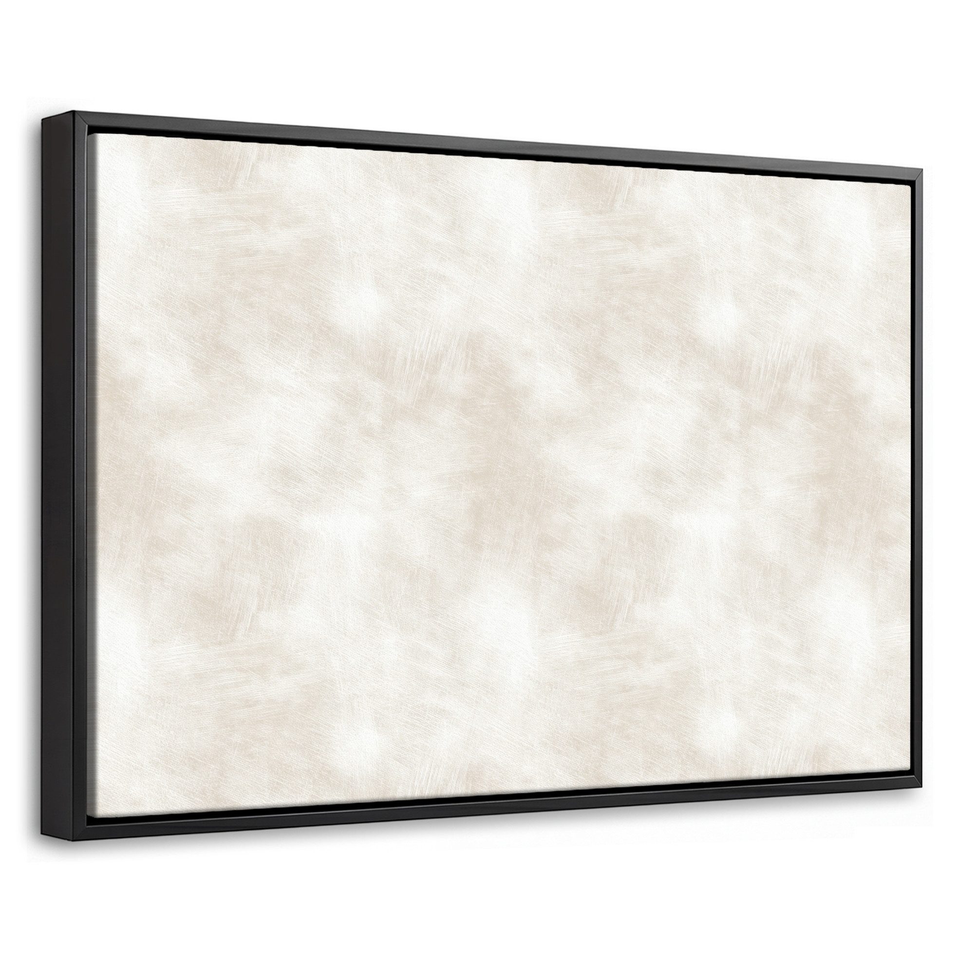 OneMillionCanvasses® Leinwandbild mit Rahmen - Dezent - Textur - Beige, Fotodruck (1 St), Bilder, Zimmer Wand Bild Dekoration 30x20cm