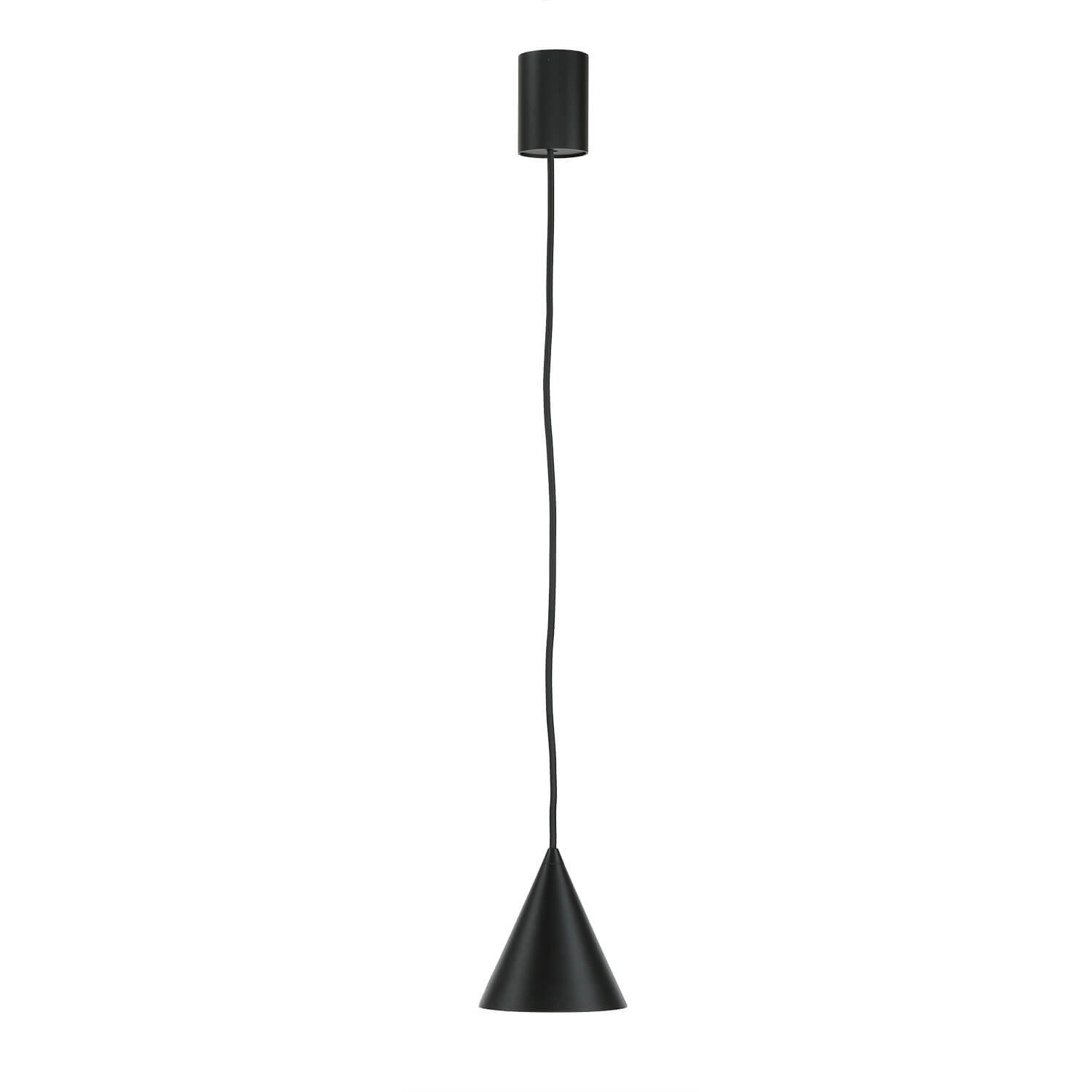 Licht-Erlebnisse Pendelleuchte ZAGON, ohne Leuchtmittel, Metall GU10 rund Ø 11 cm H: max. 130 cm Schwarz Modern Hängelampe – Bild 4 von 5