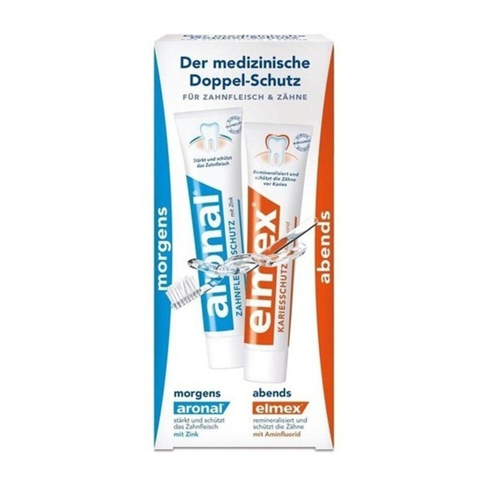elmex Zahnpasta Doppelschutz Zahnpasta 2X75ml PZN 09427496