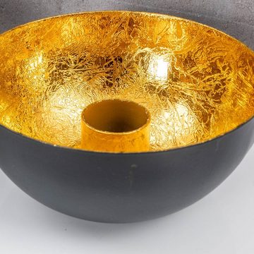 Levandeo® Kerzenständer, 2er Set Kerzenhalter Schwarz Gold Metall Kerzenständer Tischdeko