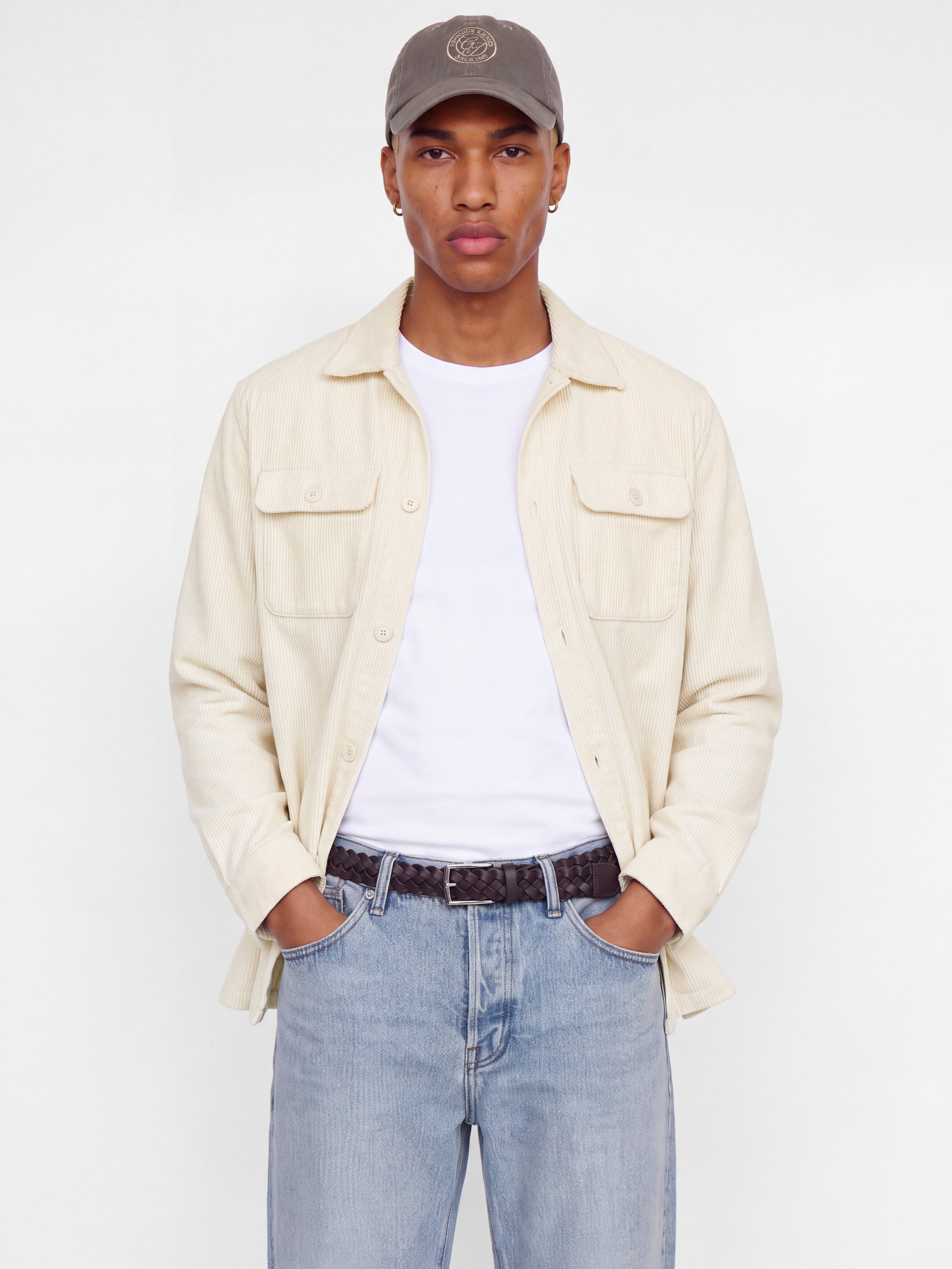 Jack & Jones Langarmhemd JJEREGENT CORD OVERSHIRT LS SN Baumwolle, locker geschnitten