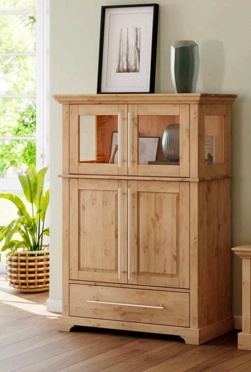OTTO home Highboard Melissa Vitrine Breite/Höhe/Tiefe 94/39/133 cm