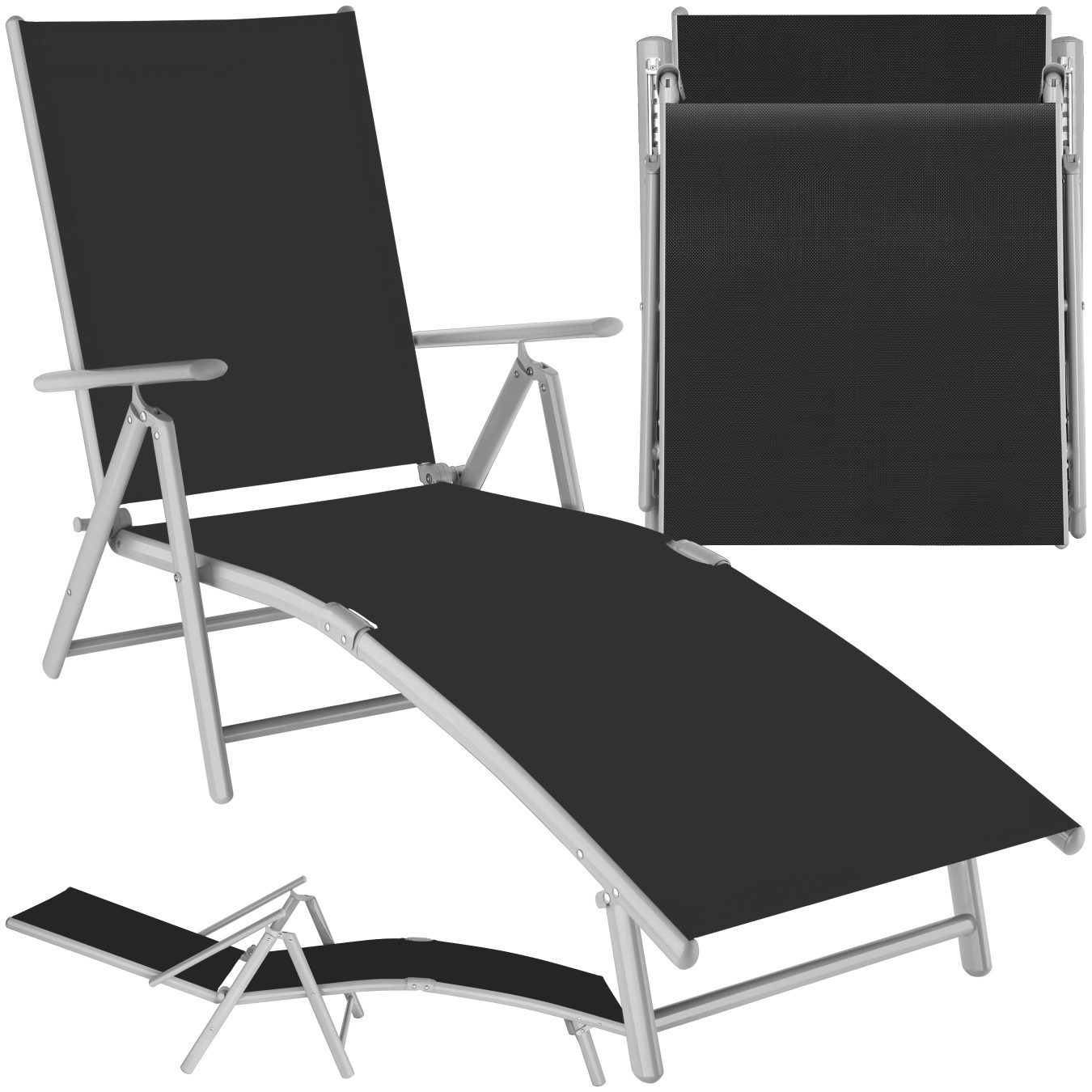 tectake Gartenliege Marisol, 1 St., 7-fach verstellbare Rückenlehne günstig online kaufen