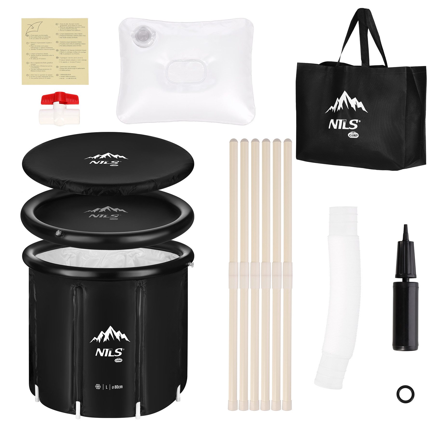 NILS CAMP Rundpool Eistonne Eisbad Badefass Eisbecken 80cm oder 100cm (Eisb günstig online kaufen