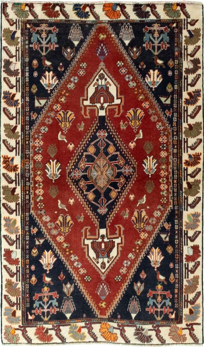 Höhe: Orientteppich rechteckig, mm Trading, Orientteppich Nain 10 / Shiraz Perserteppich, 100x171 Handgeknüpfter