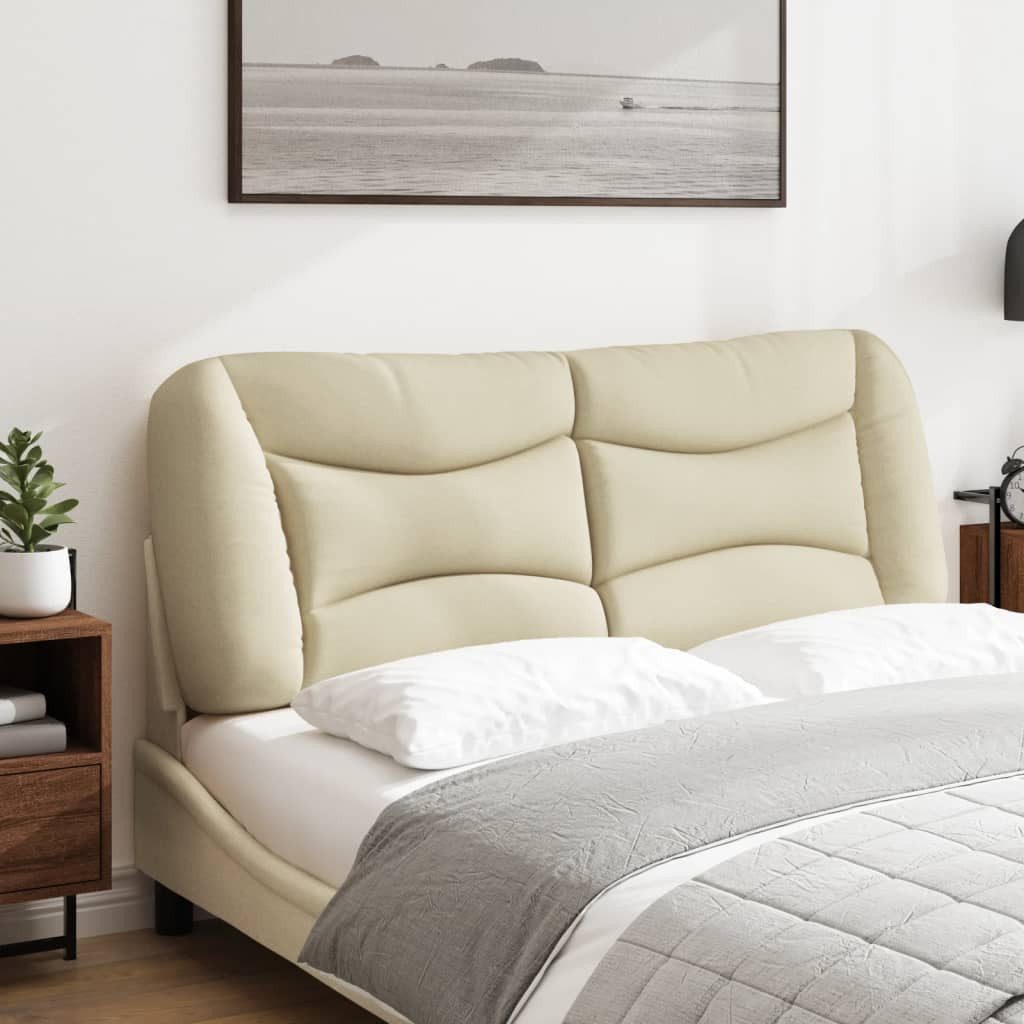 vidaXL Bett Kopfteil-Kissen "Hvar" Creme 140 cm Stoff (1-tlg) günstig online kaufen