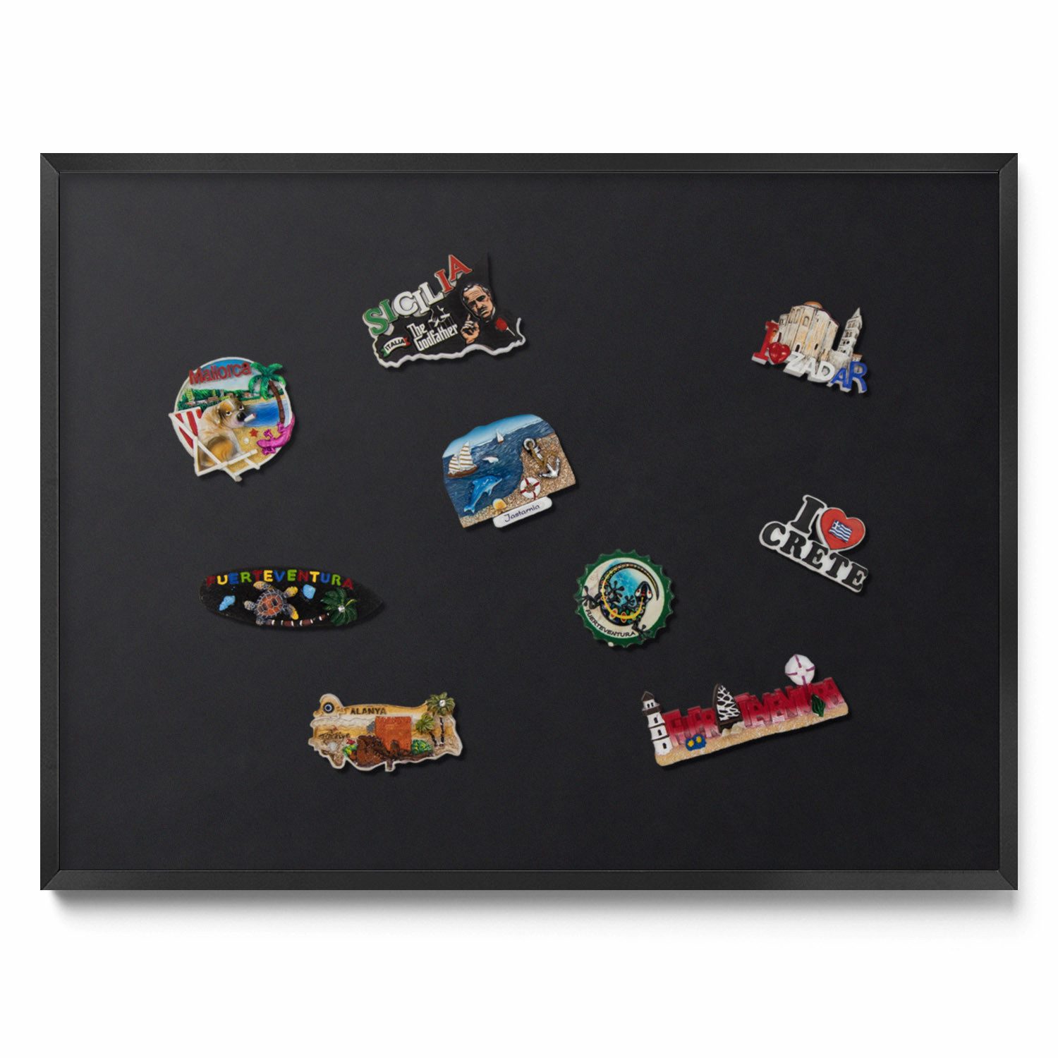 Tulup Magnettafel mit schwarzem Rahmen, einfarbigen Farben, für das Homeoffice, Magnetisches Memoboard Dekorative für Erinnerungen